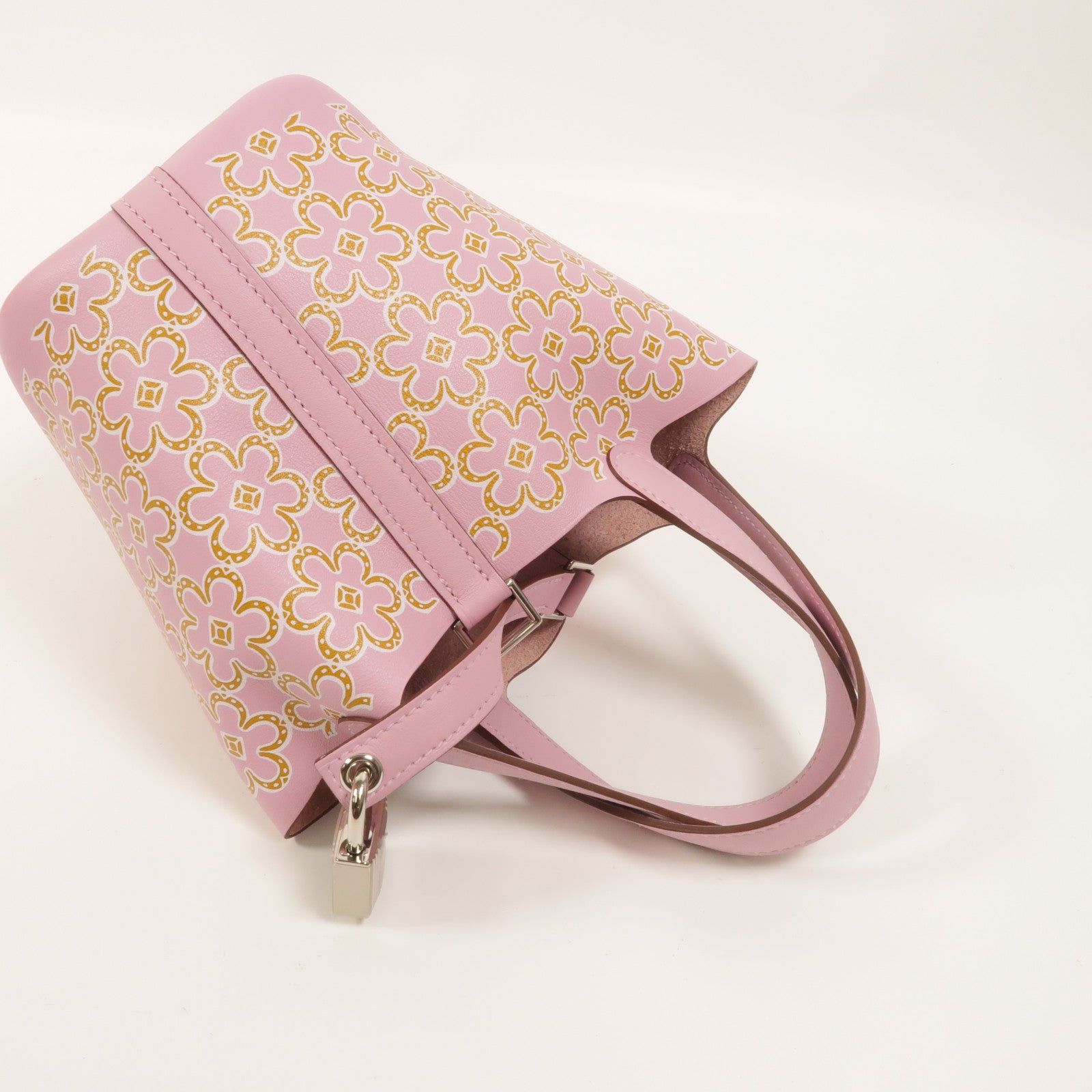 HERMES Swift皮革Picotin Micro Daisy 14手挽袋Mauve Sylvestre