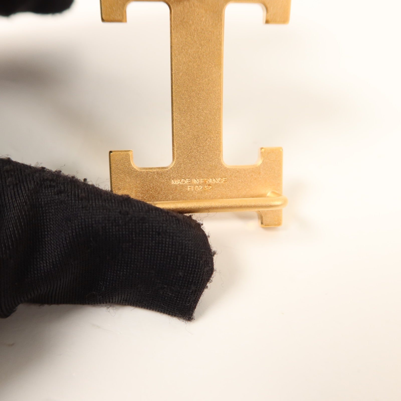 HERMES Swift/Epsom皮革Mini Constance Belt皮帶Naturel/Rose Texas