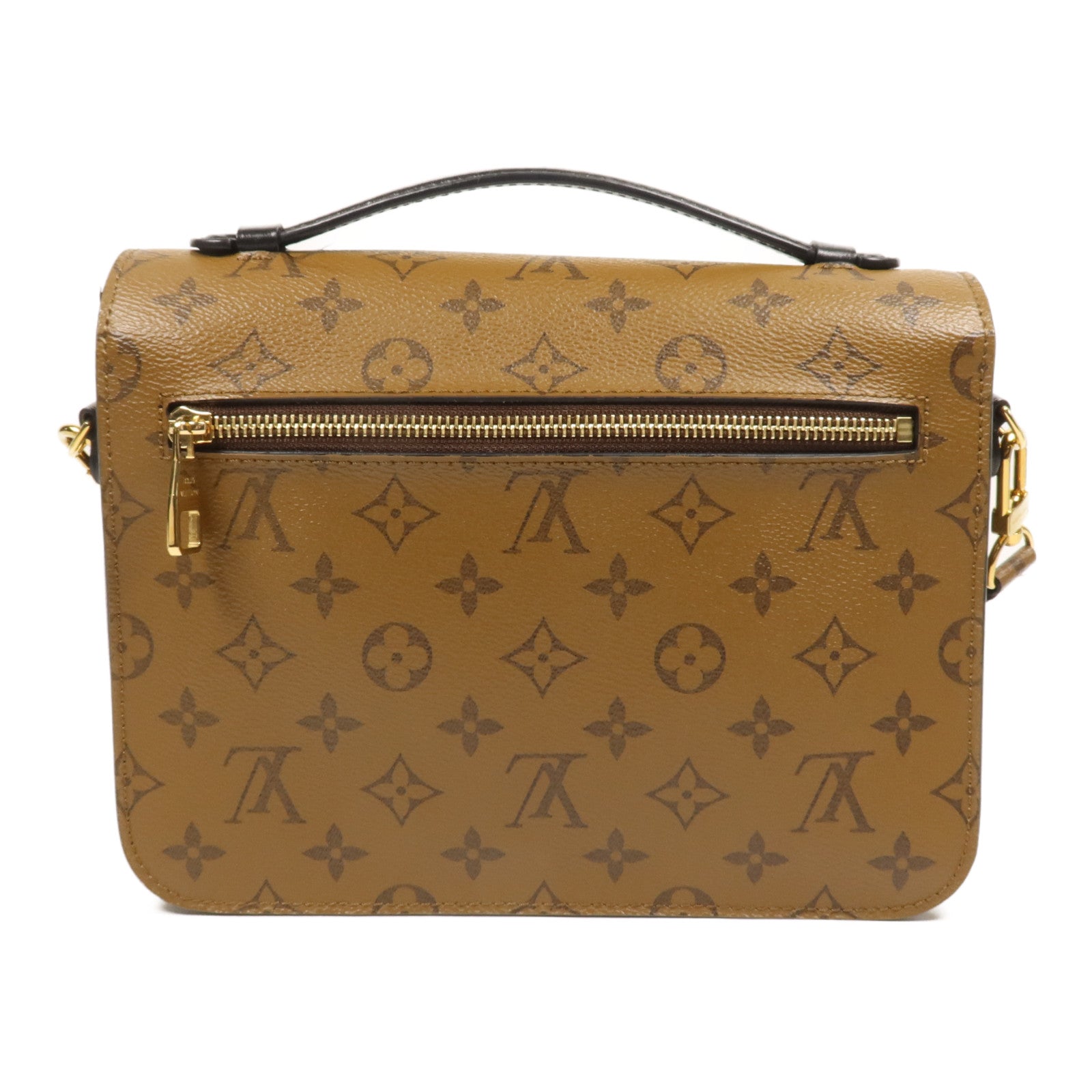 LOUIS VUITTON Monogram Reverse Pochette Metis金扣手挽肩背兩用袋