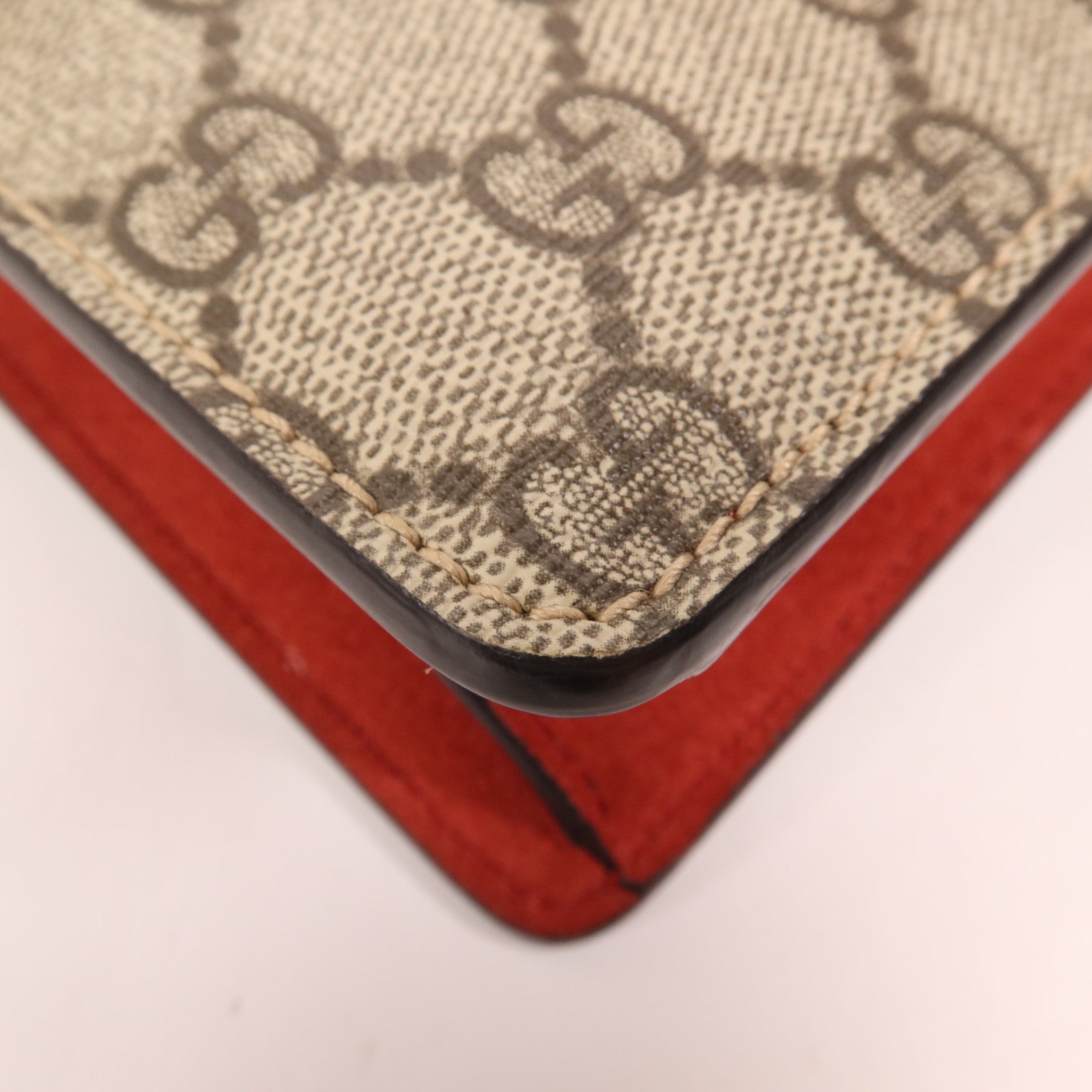 GUCCI 塗層帆布Dionysus銀扣鏈帶肩背袋