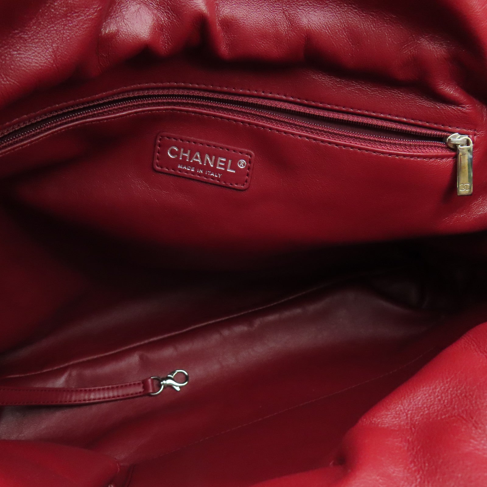 CHANEL 【清倉大減價】漆皮皮革Chain Shoulder銀扣鏈帶肩背袋金色