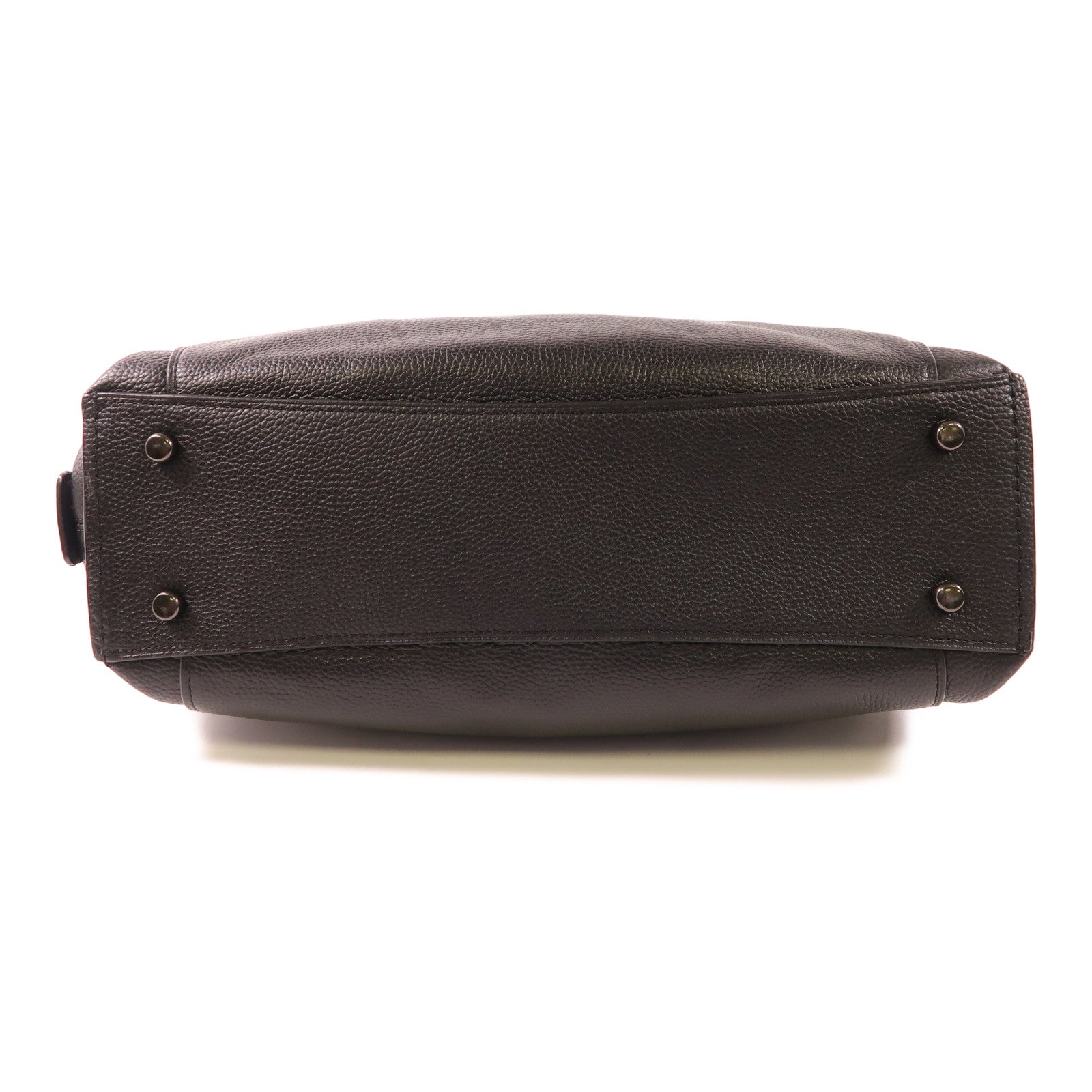 COACH 牛皮皮革Shoulder Bag銀扣肩背袋