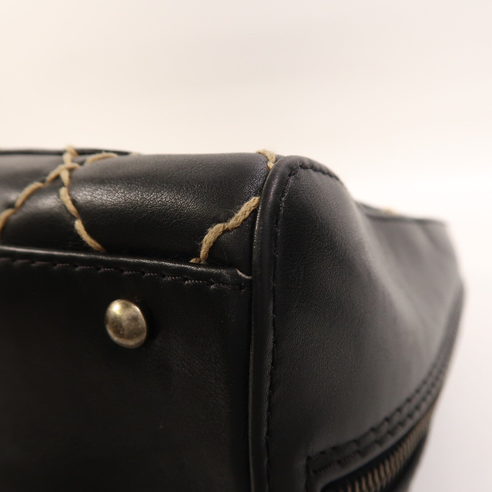 CHANEL 牛皮皮革Vintage Wild Stitch手挽袋