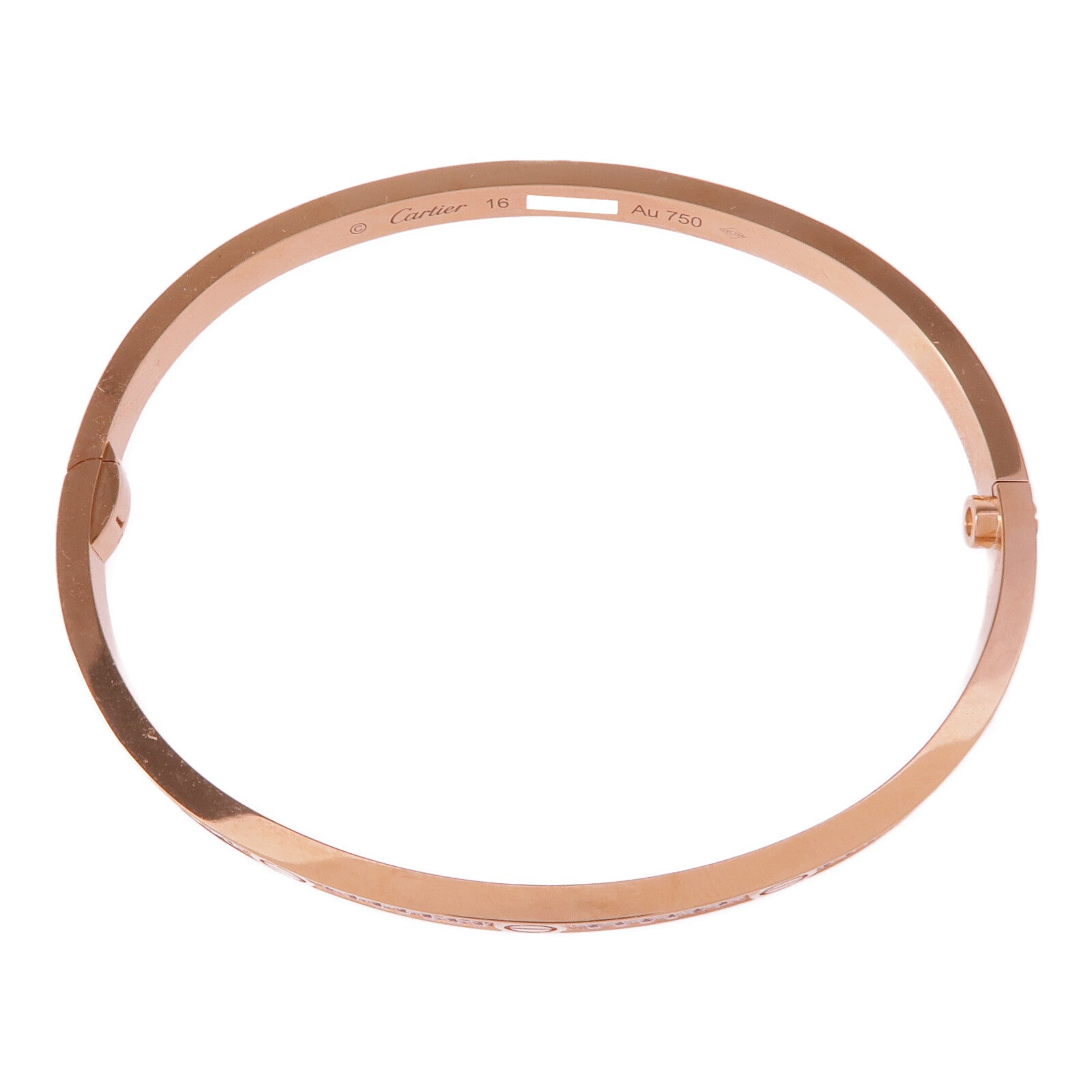 CARTIER 18K玫瑰金Love Bracelet Full Diamonds Small Model鑽石手鐲Cartier#16