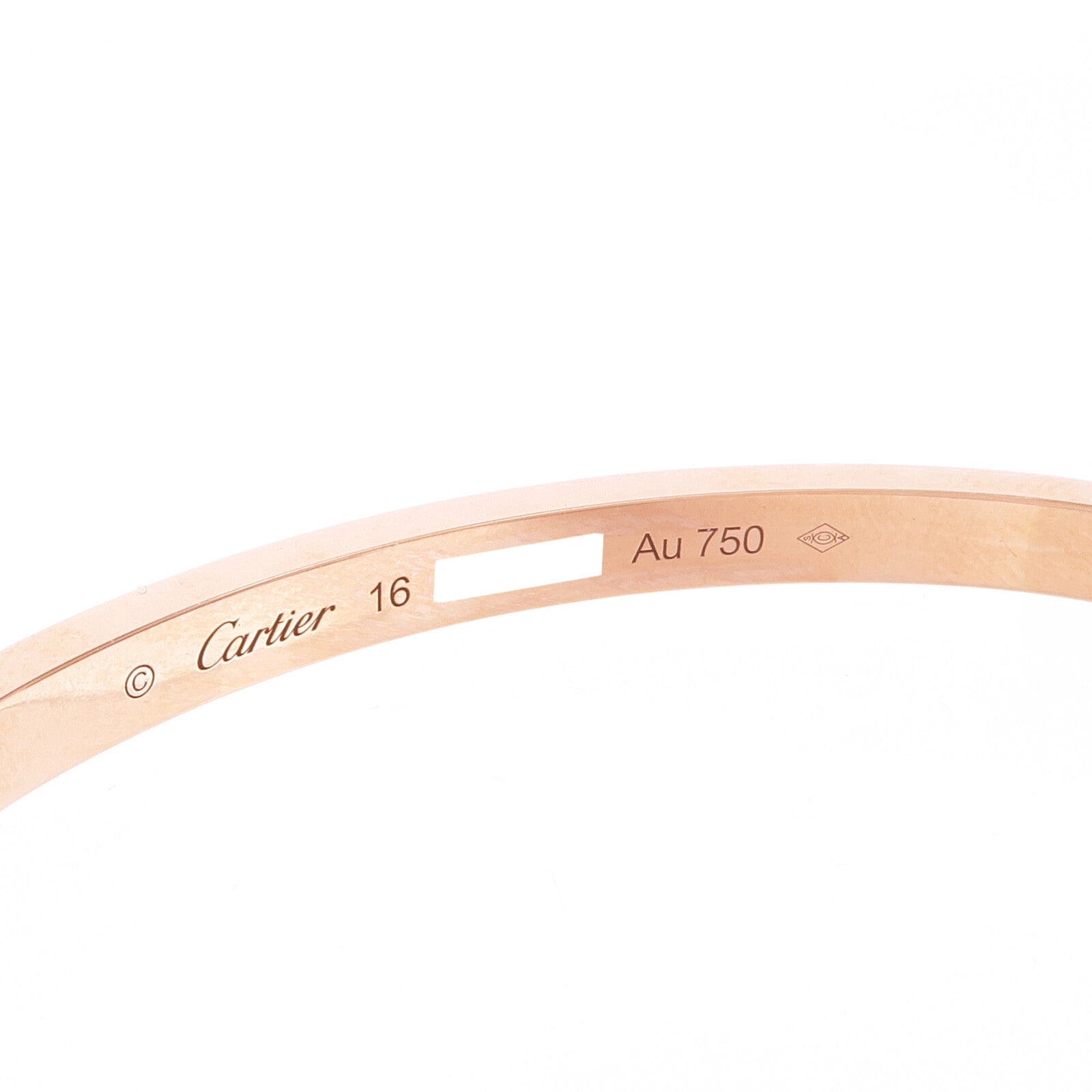 CARTIER 18K玫瑰金Love Bracelet Full Diamonds Small Model鑽石手鐲Cartier#16