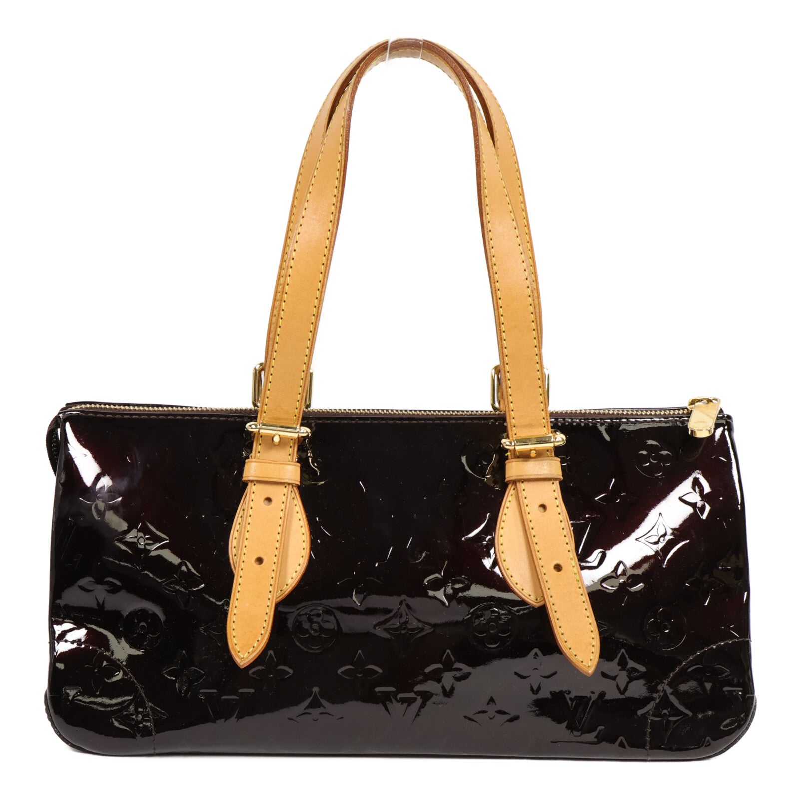 LOUIS VUITTON Monogram Vernis Rosewood Avenue金扣肩背袋