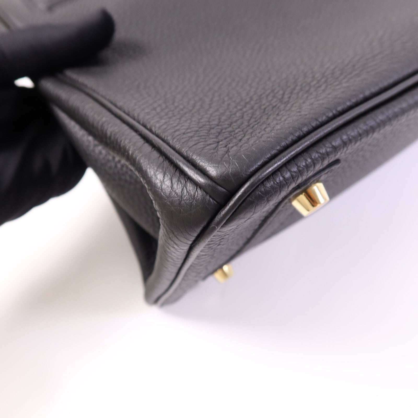 HERMES Togo皮革Birkin 30金扣手挽袋Noir