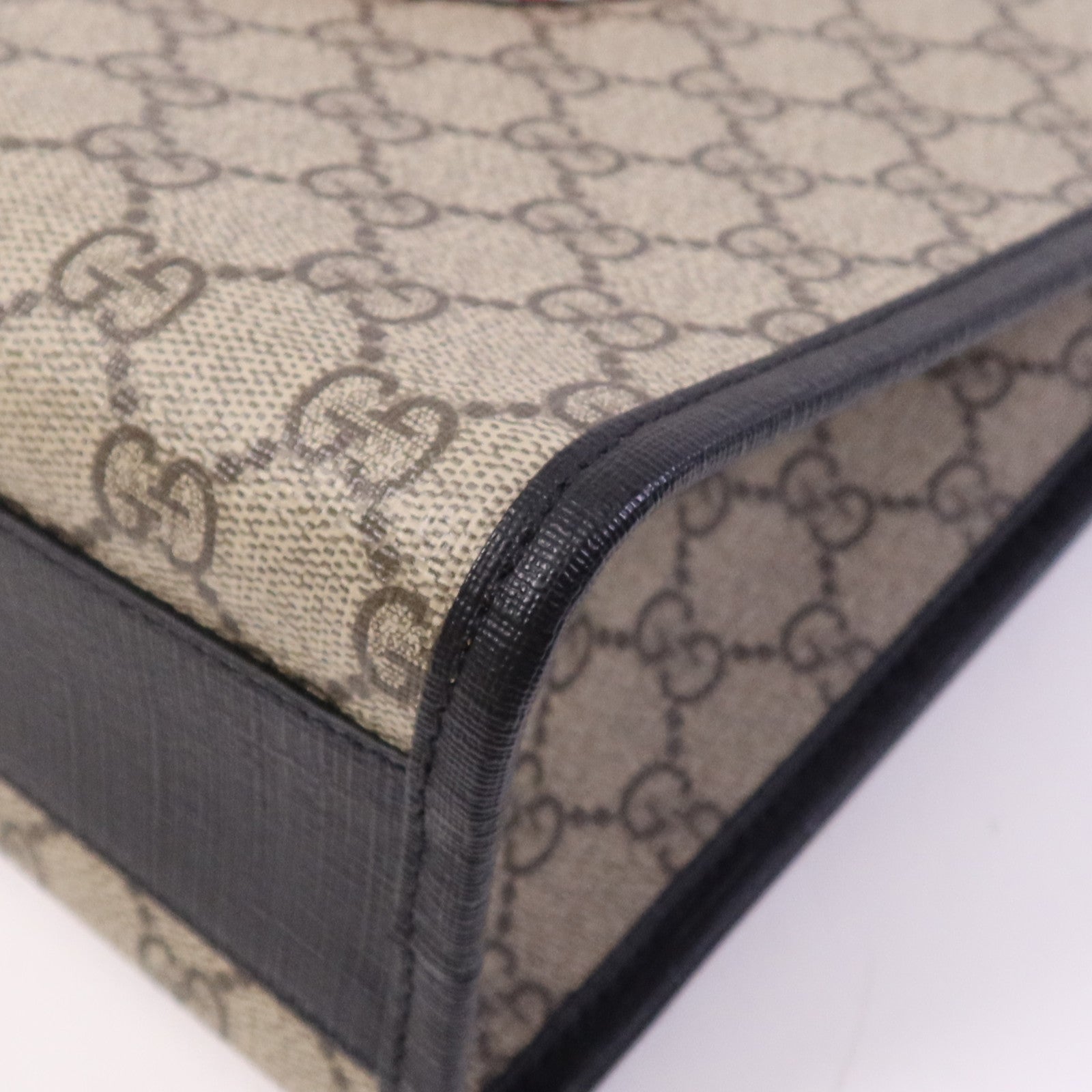 GUCCI 【激減優惠】塗層帆布Tote Bag銀扣手挽袋