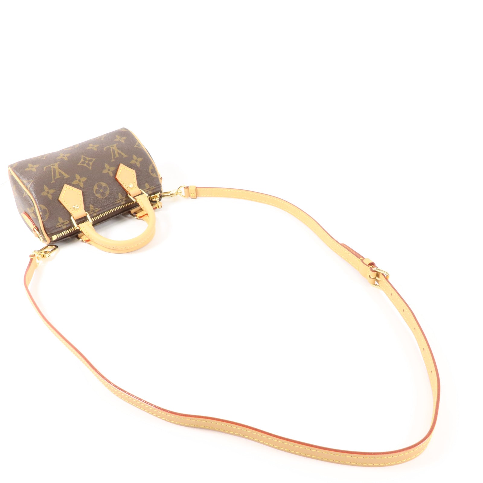 LOUIS VUITTON Monogram Nano Speedy手挽肩背兩用袋