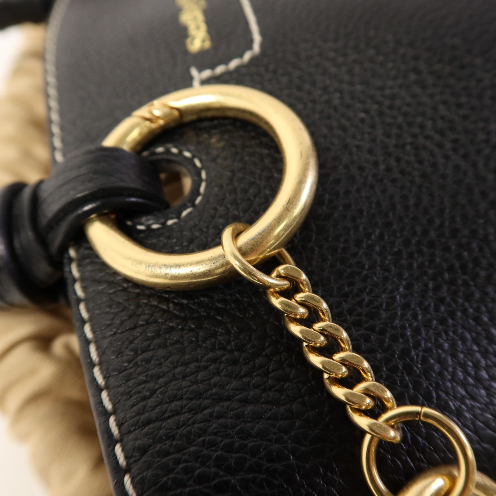 SEE BY CHLOE 【激減優惠】牛皮皮革2 Way Shoulder Bag金扣手挽肩背兩用袋
