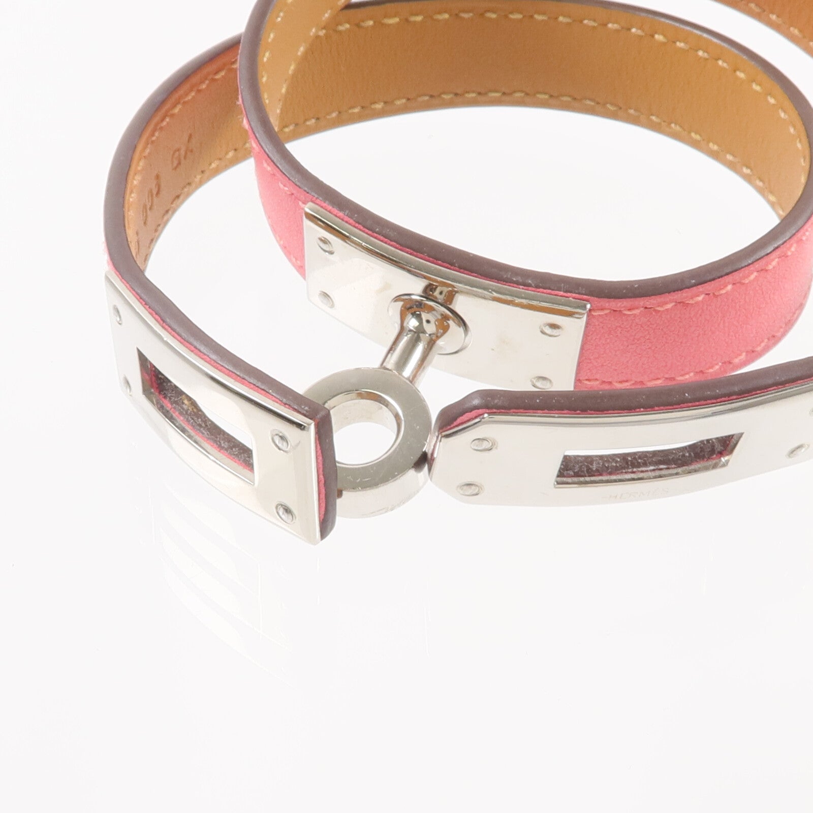 HERMES 【激減優惠】Swift皮革Mini Kelly Double Tour Bracelet手帶Rose Azalee