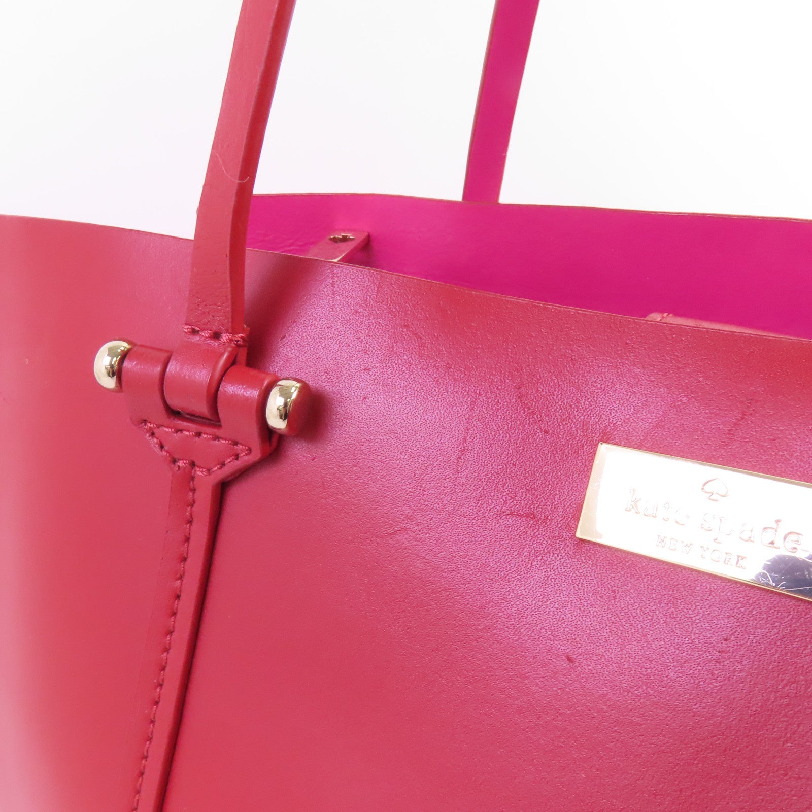 Kate Spade 【激減優惠】牛皮皮革Tote Bag金扣肩背袋