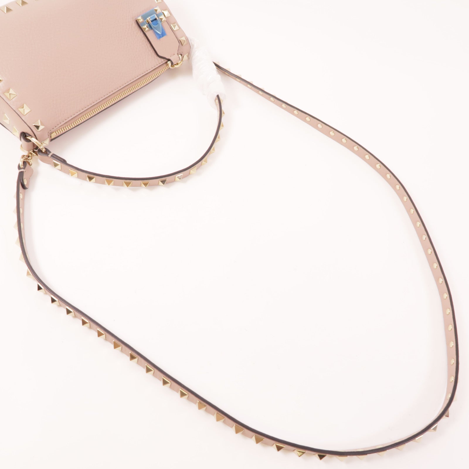 Valentino 【激減優惠】牛皮皮革Rockstud Shoulder Bag金扣手挽肩背兩用袋