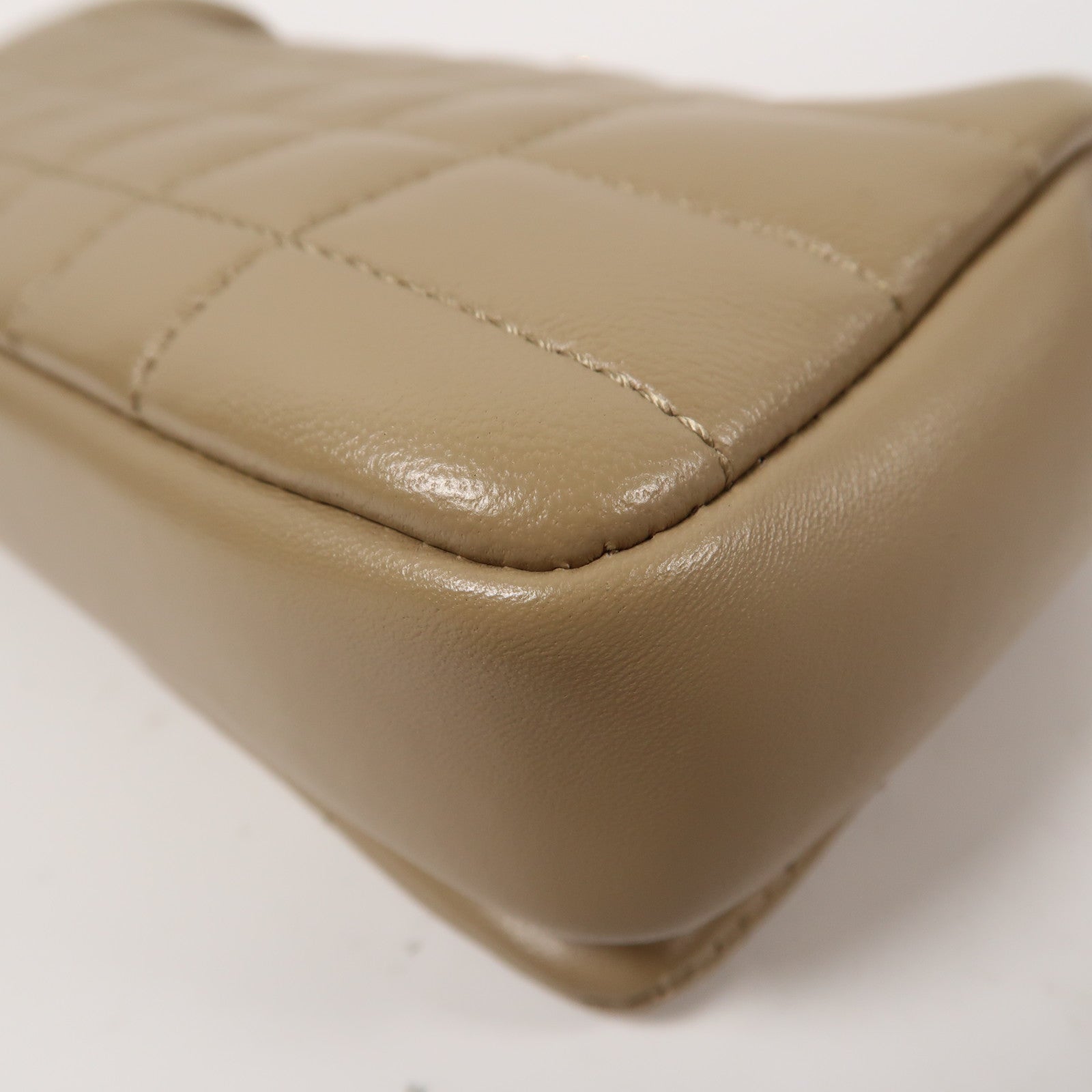 BURBERRY 【激減優惠】牛皮皮革Shoulder Bag金扣鏈帶肩背袋啡色