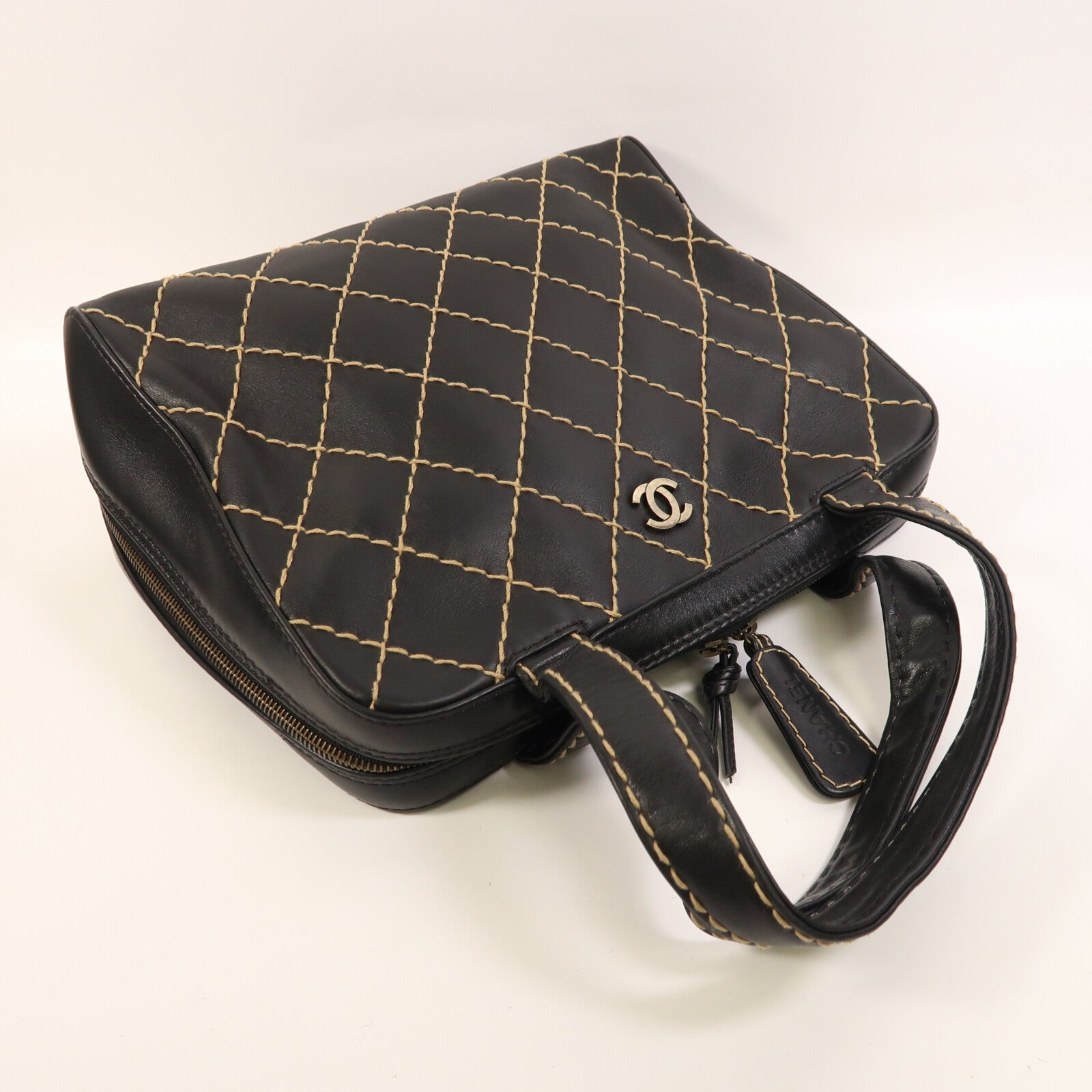 CHANEL 牛皮皮革Vintage Wild Stitch手挽袋