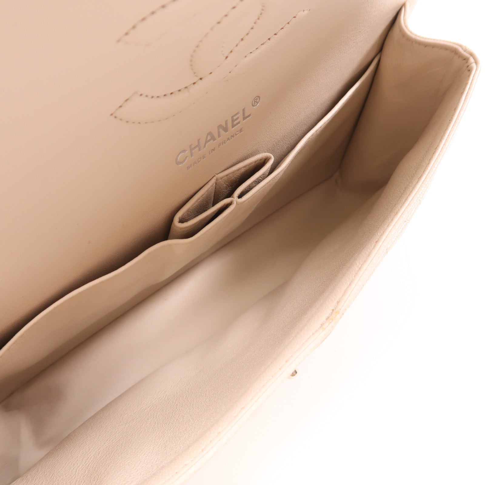 CHANEL 牛皮皮革Classic 25銀扣鏈帶肩背袋