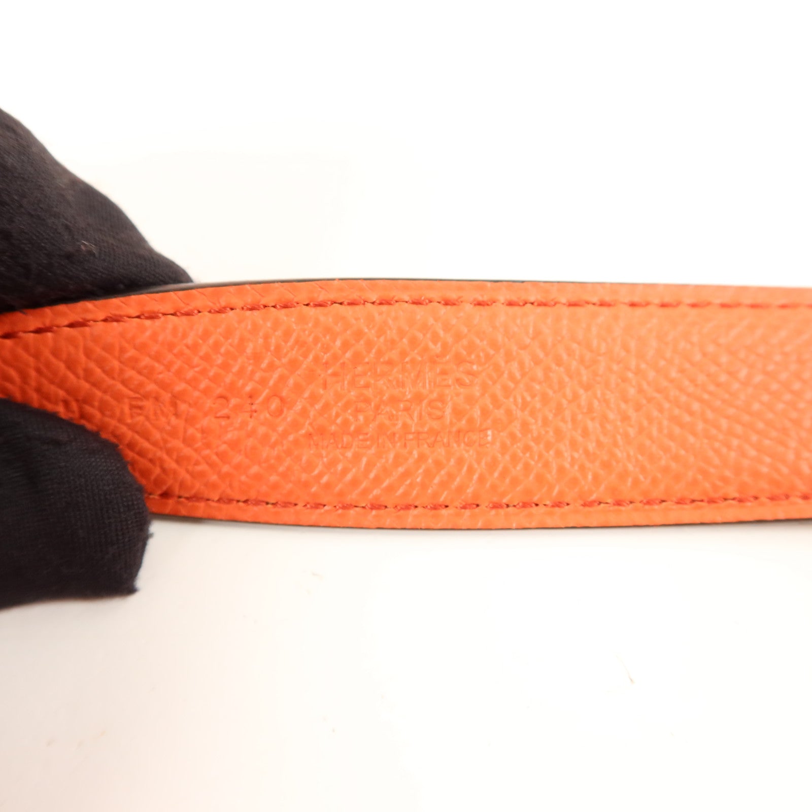 HERMES Swift/Epsom皮革Mini Constance Belt皮帶Naturel/Rose Texas