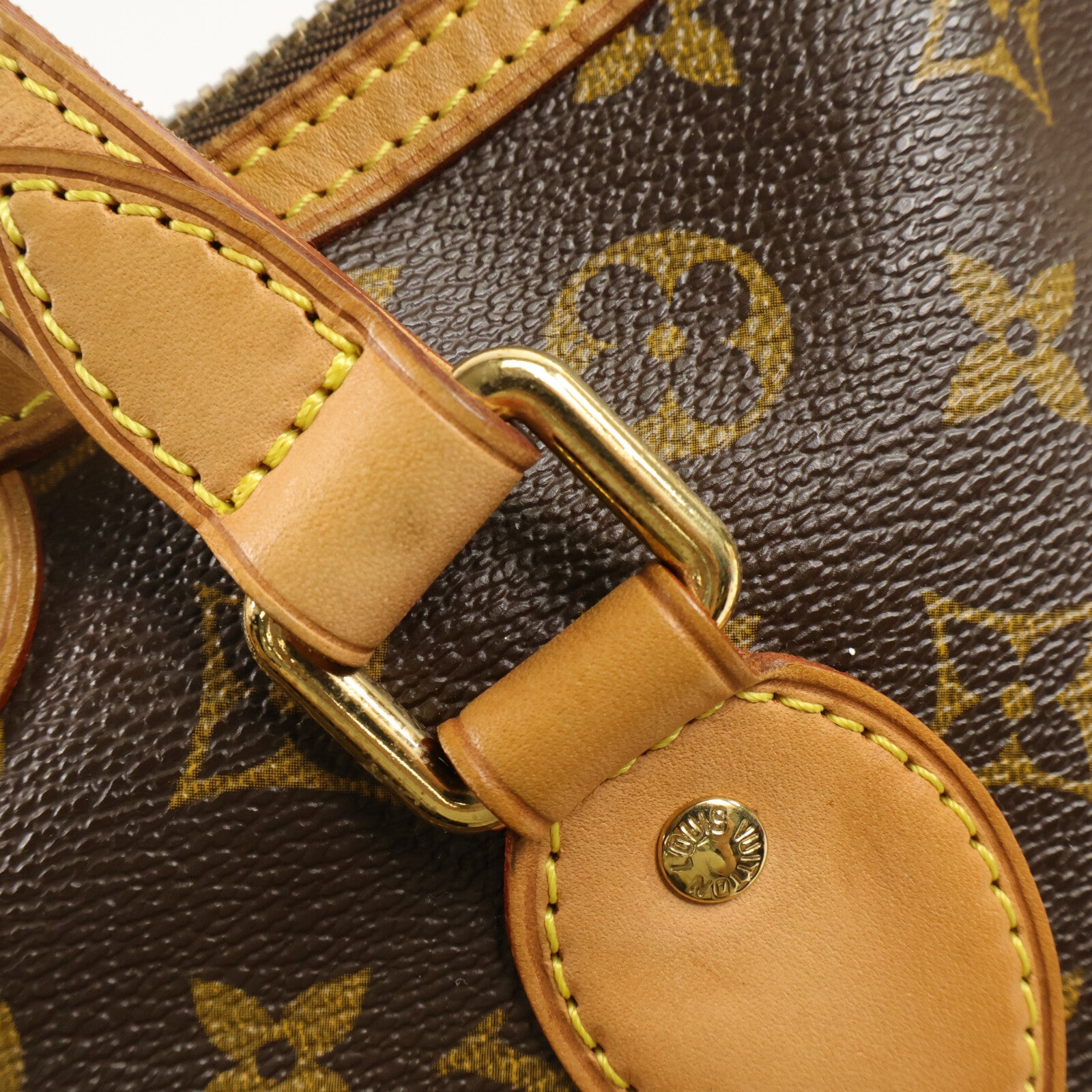 LOUIS VUITTON Monogram Palermo PM金扣手挽肩背兩用袋棕色