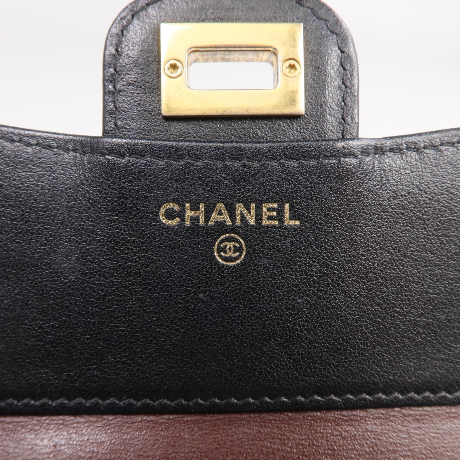 CHANEL 牛皮皮革2.55 Wallet金扣錢包
