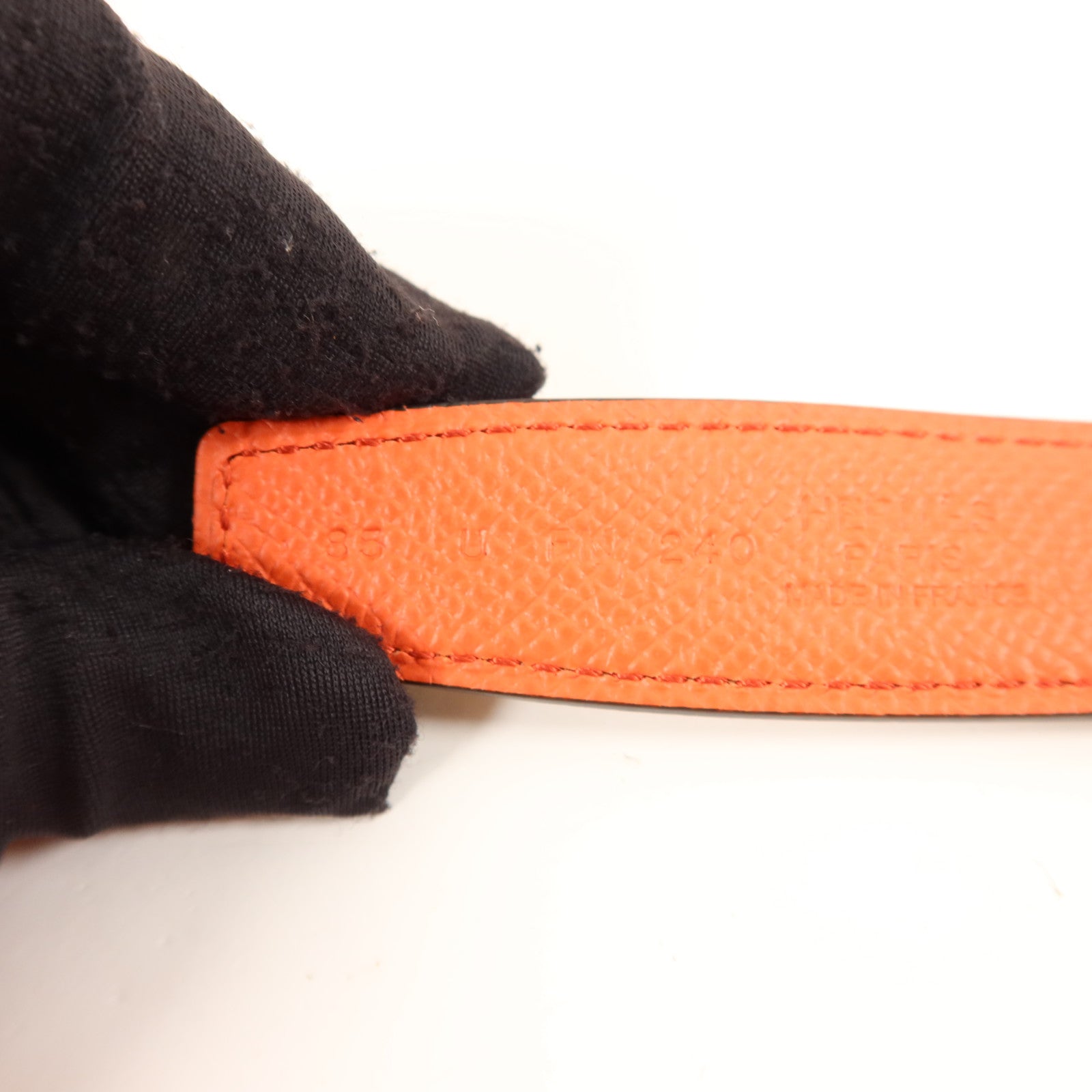 HERMES Swift/Epsom皮革Mini Constance Belt皮帶Naturel/Rose Texas