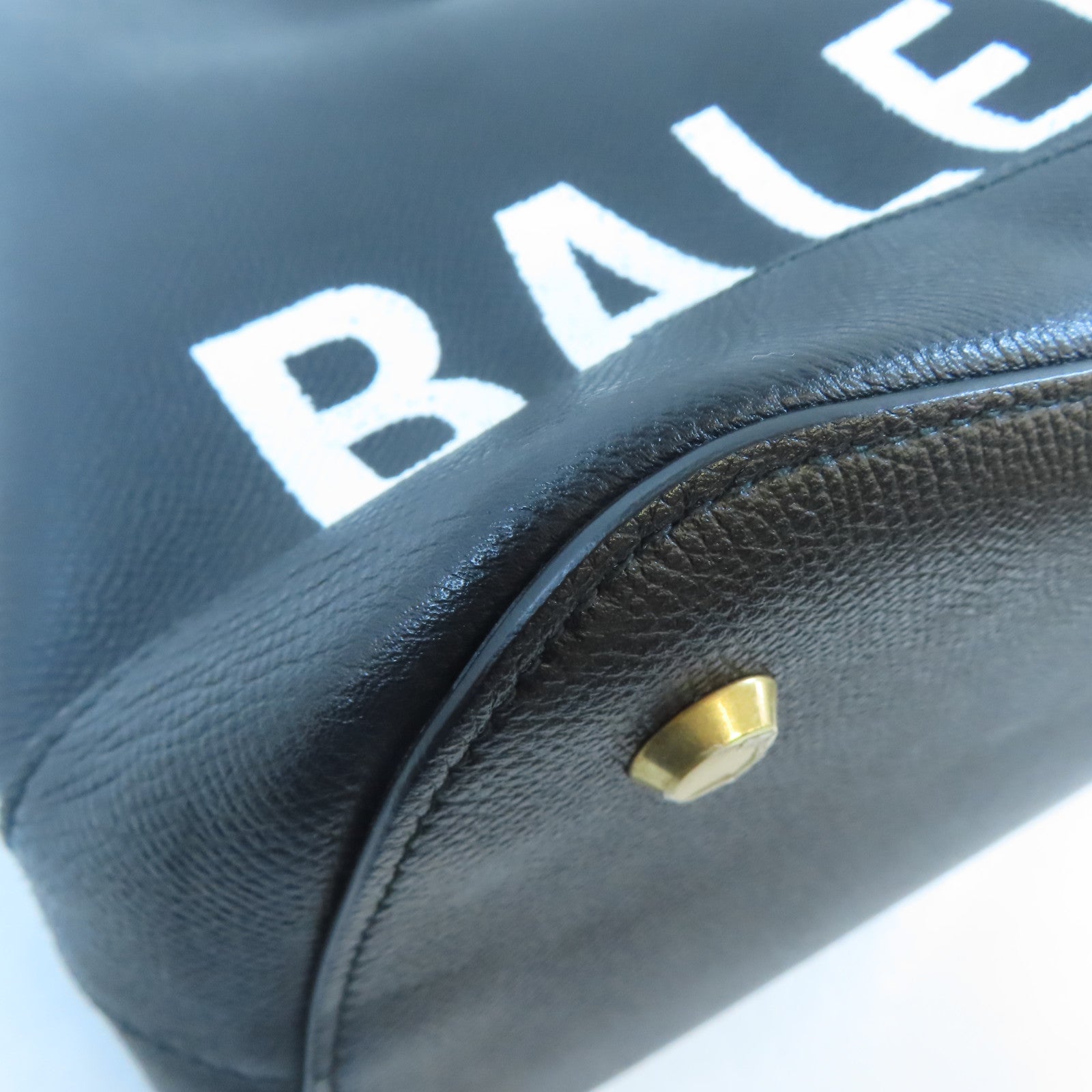 BALENCIAGA 牛皮皮革Ville Top Handle Bag金扣手挽肩背兩用袋黑色
