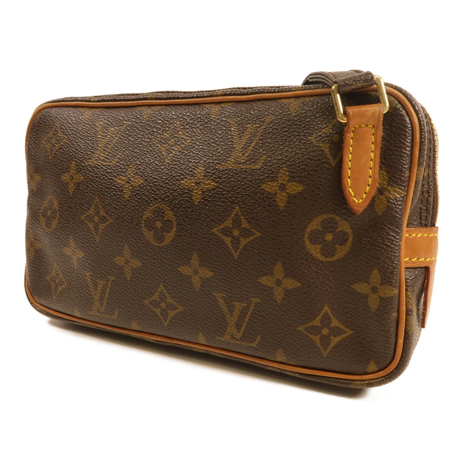 LOUIS VUITTON Monogram Marly Bandouliere金扣肩背袋棕色