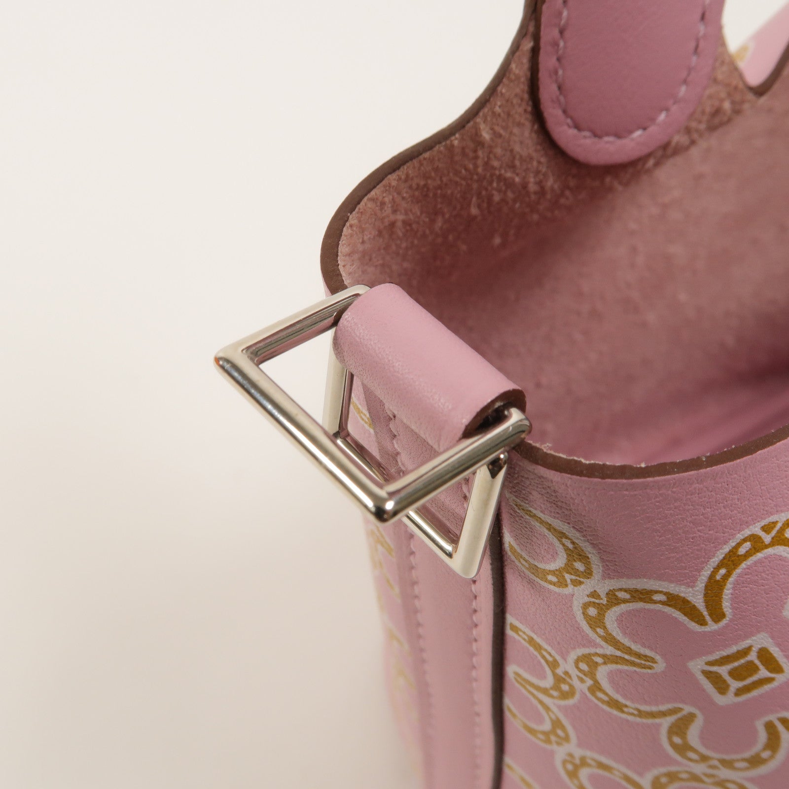HERMES Swift皮革Picotin Micro Daisy 14手挽袋Mauve Sylvestre