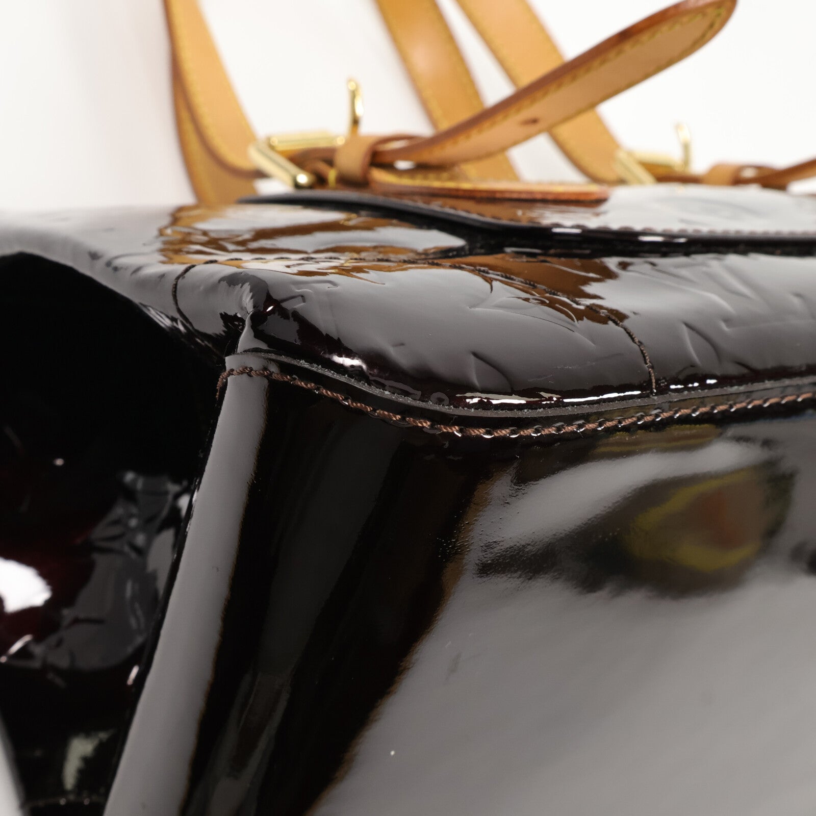 LOUIS VUITTON Monogram Vernis Rosewood Avenue金扣肩背袋