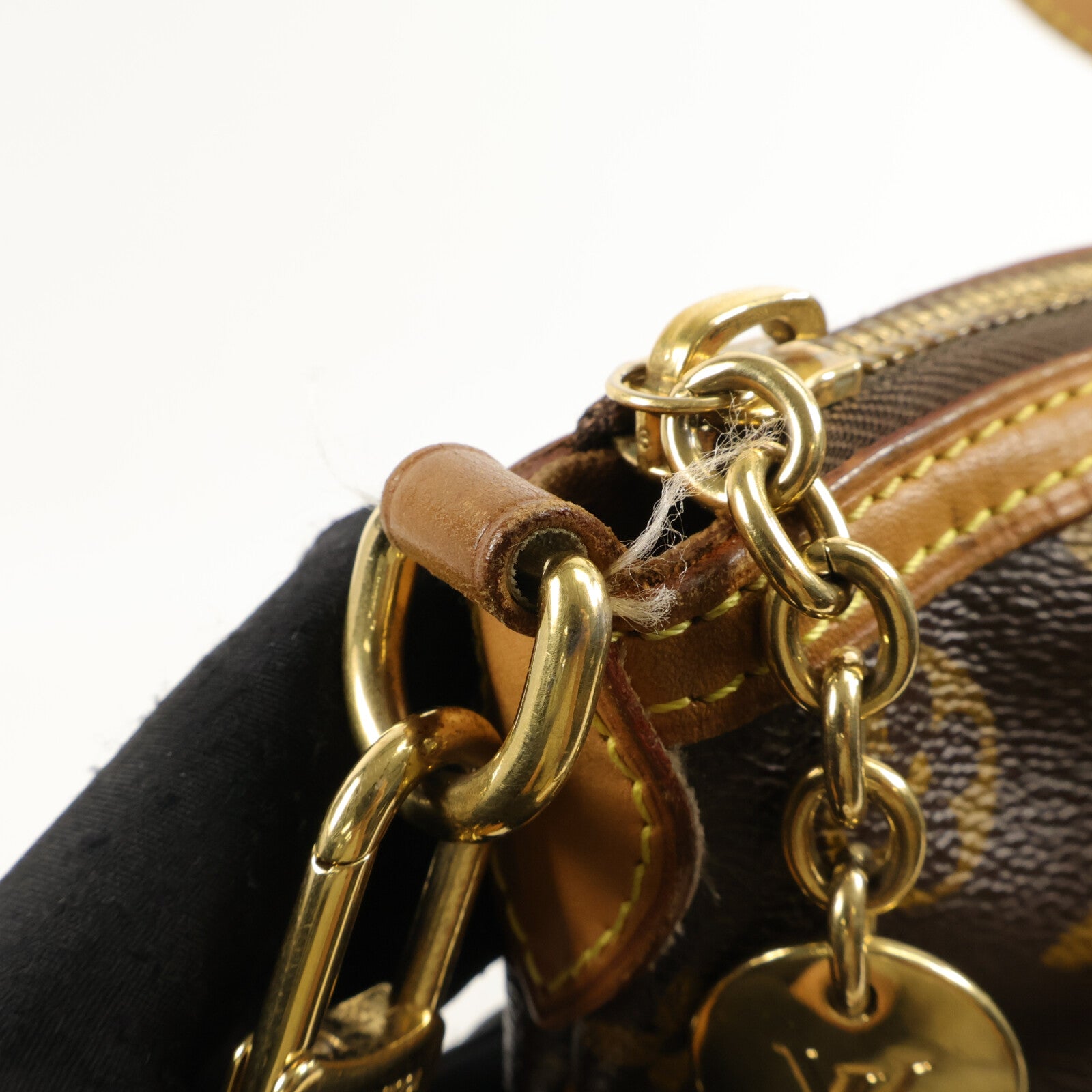 LOUIS VUITTON Monogram Palermo PM金扣手挽肩背兩用袋棕色
