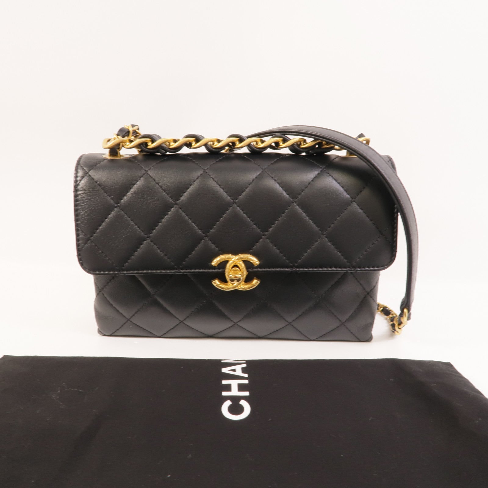 CHANEL 牛皮皮革Chain Shoulder肩背袋