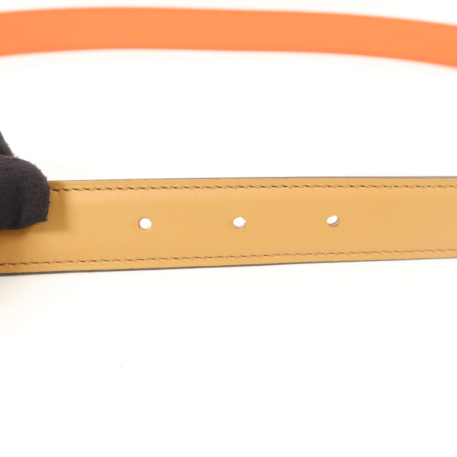 HERMES Swift/Epsom皮革Mini Constance Belt皮帶Naturel/Rose Texas