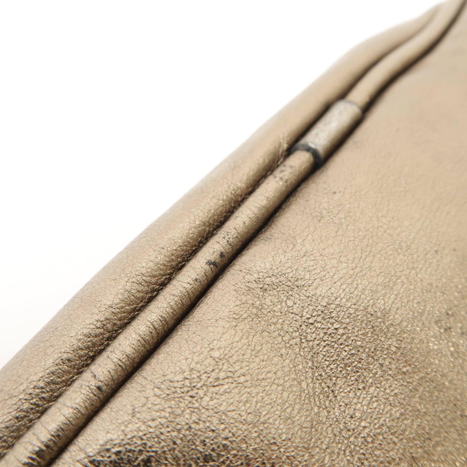 Chloe 【激減優惠】牛皮皮革Handbag銀扣手挽袋青銅色