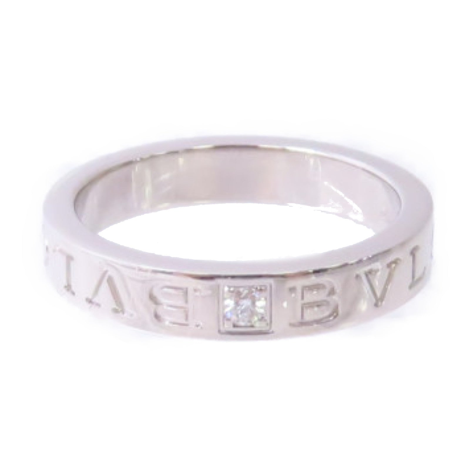 BVLGARI 18K白金/鑽石 B-Zero Diamond Ring戒指US#8