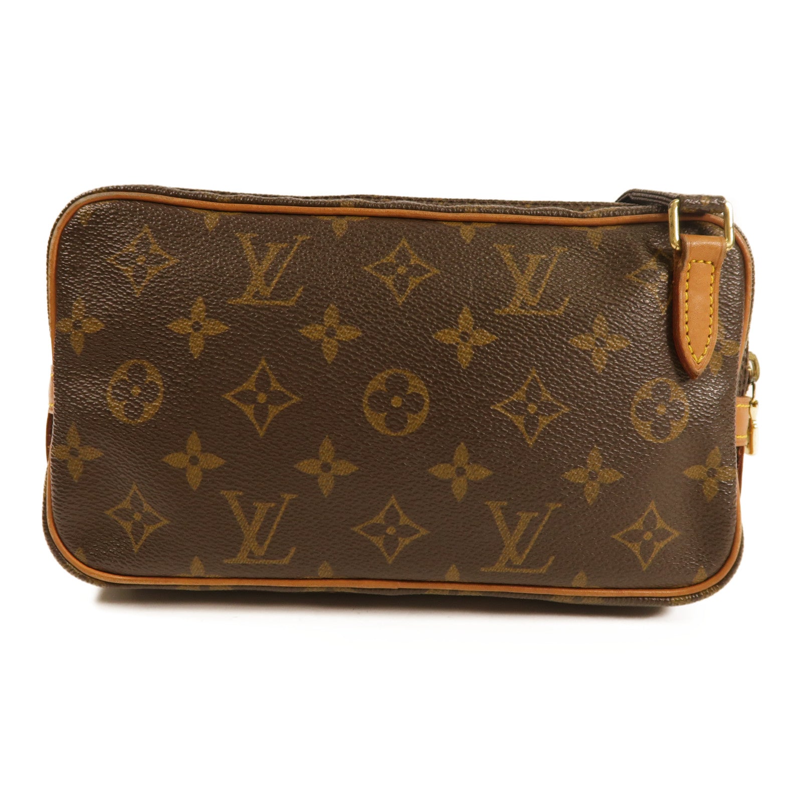 LOUIS VUITTON Monogram Marly Bandouliere金扣肩背袋棕色