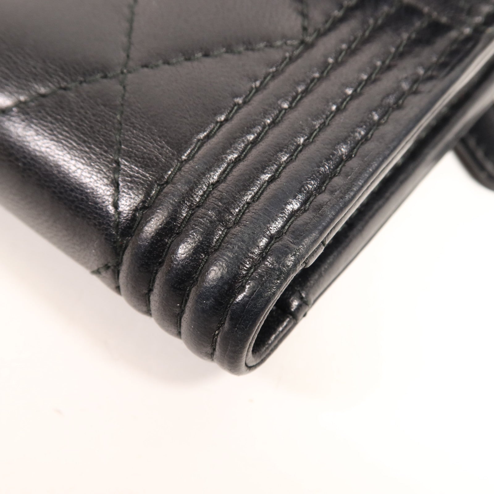 CHANEL 羊皮皮革Boy Wallet錢包