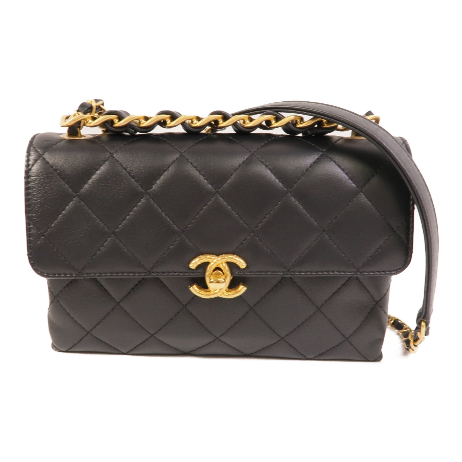 CHANEL 牛皮皮革Chain Shoulder肩背袋