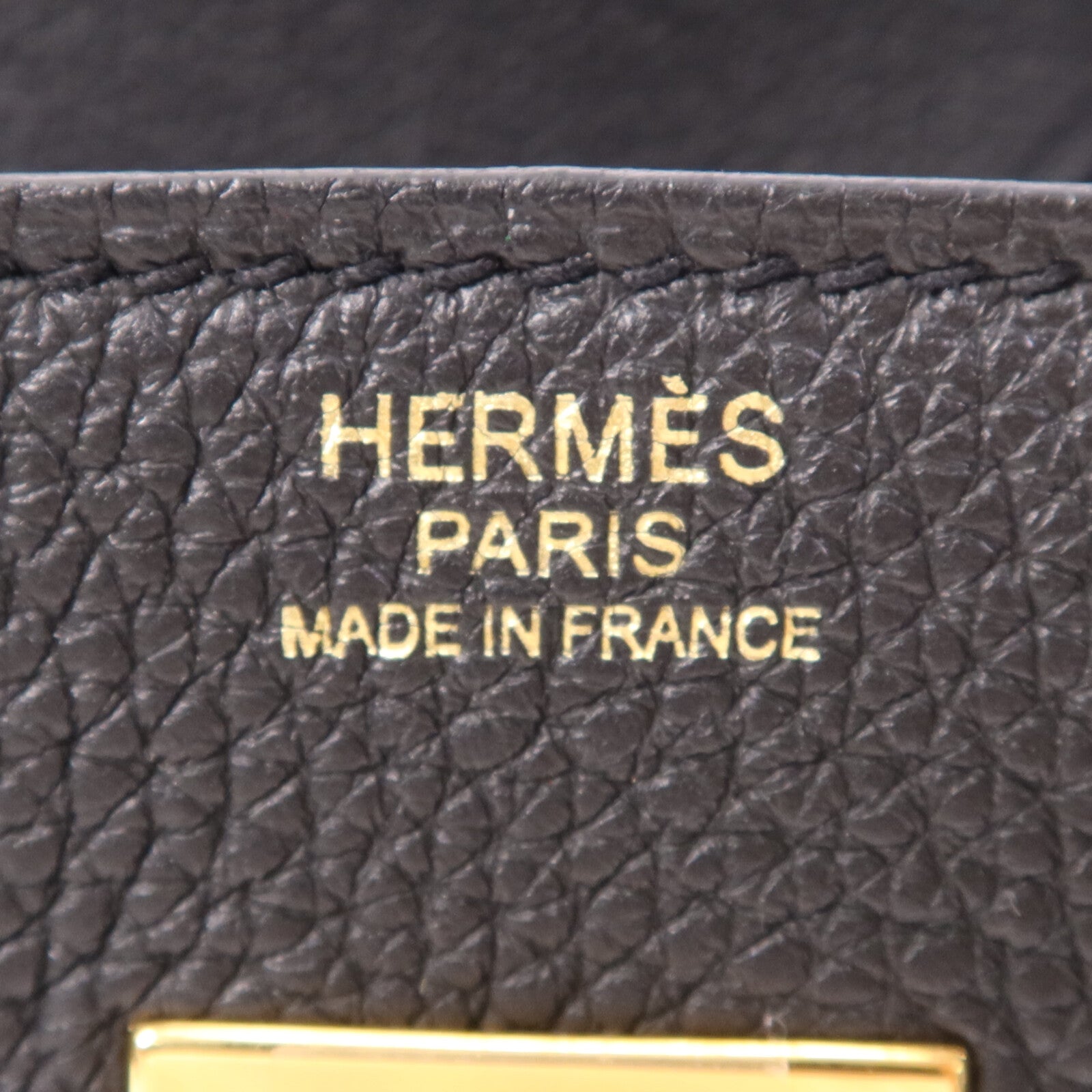 HERMES Togo皮革Birkin 30金扣手挽袋Noir