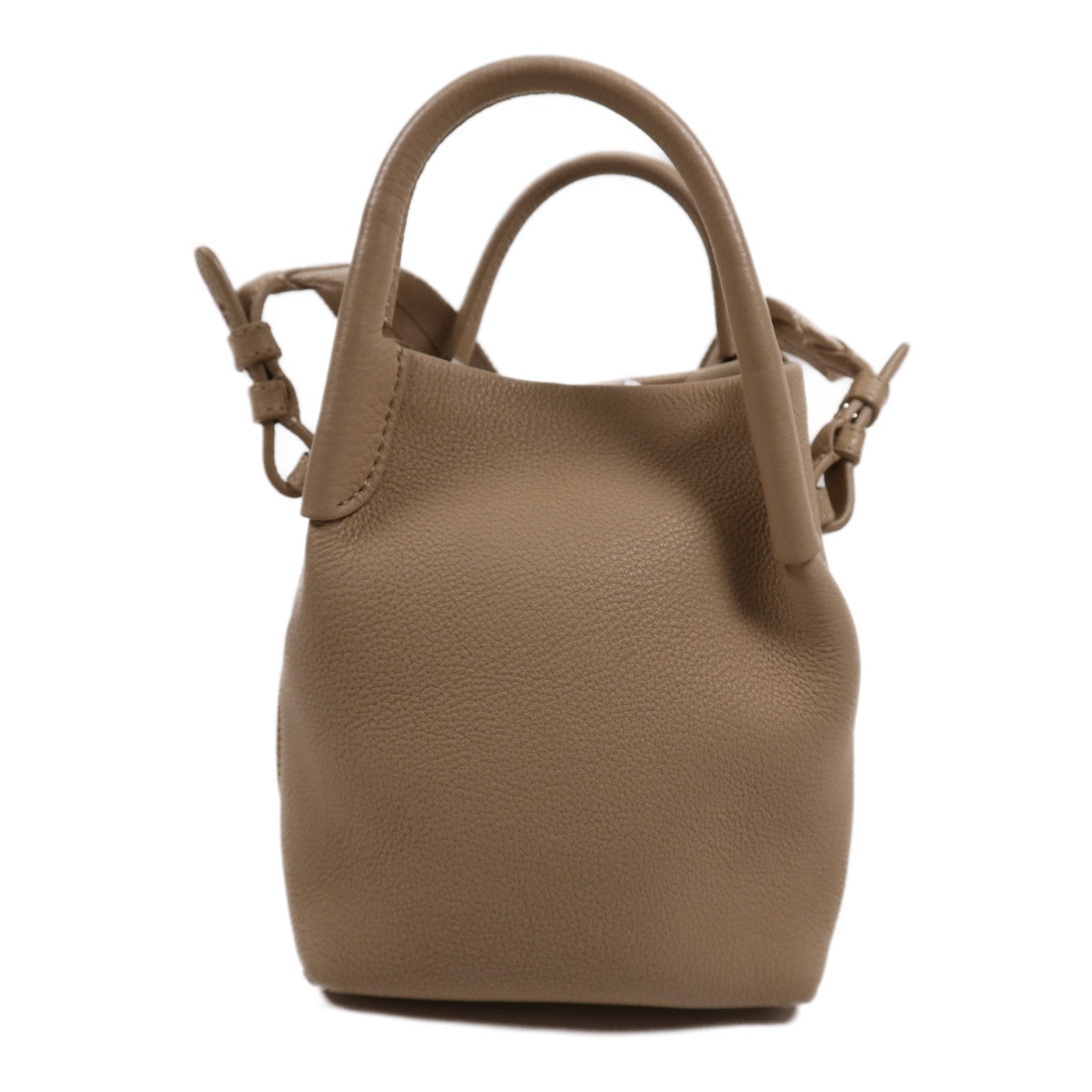 Loro Piana 牛皮皮革Micro Bale銀扣肩背袋