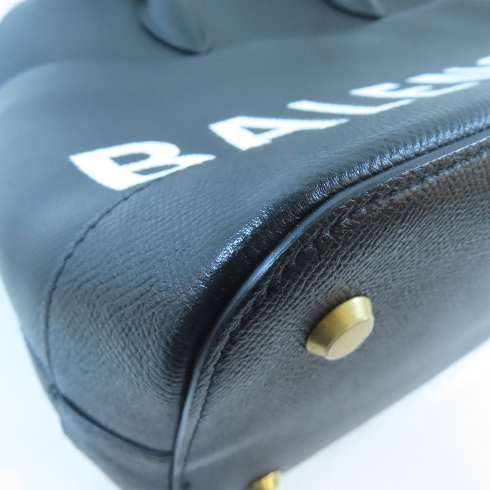 BALENCIAGA 牛皮皮革Ville Top Handle Bag金扣手挽肩背兩用袋黑色