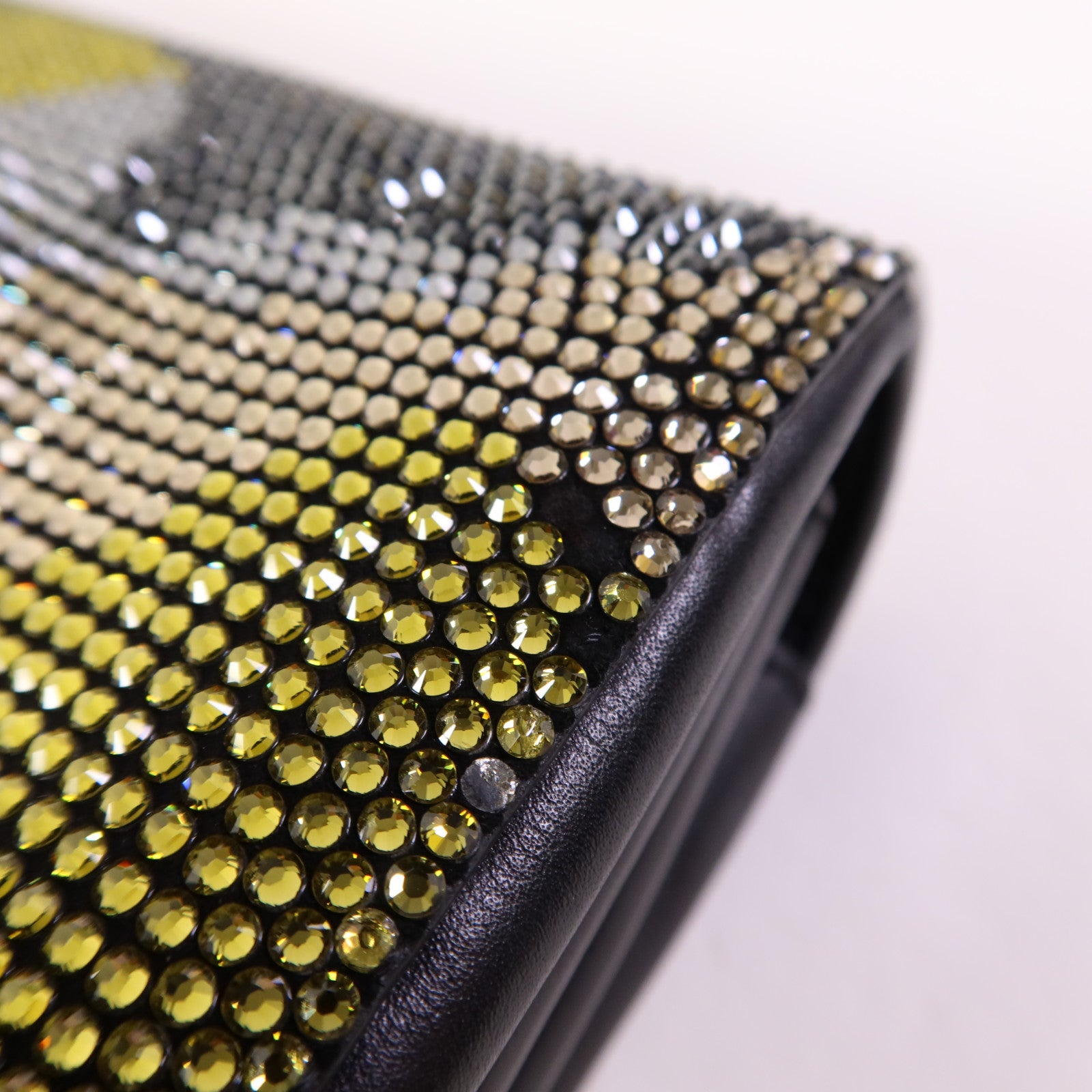 Valentino 牛皮皮革/水晶Shoulder Bag金扣鏈帶肩背袋