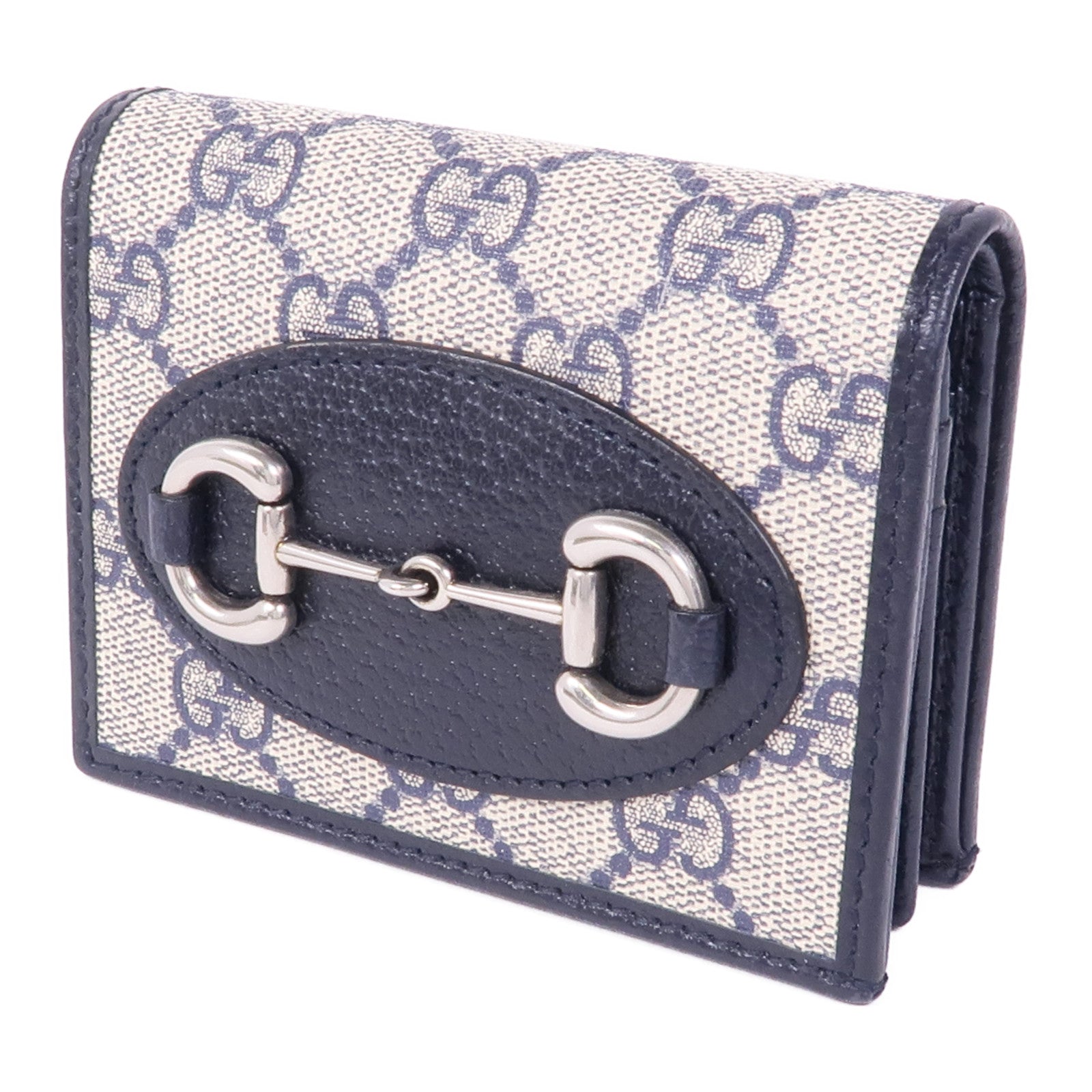 GUCCI 塗層帆布Wallet 1955銀扣錢包