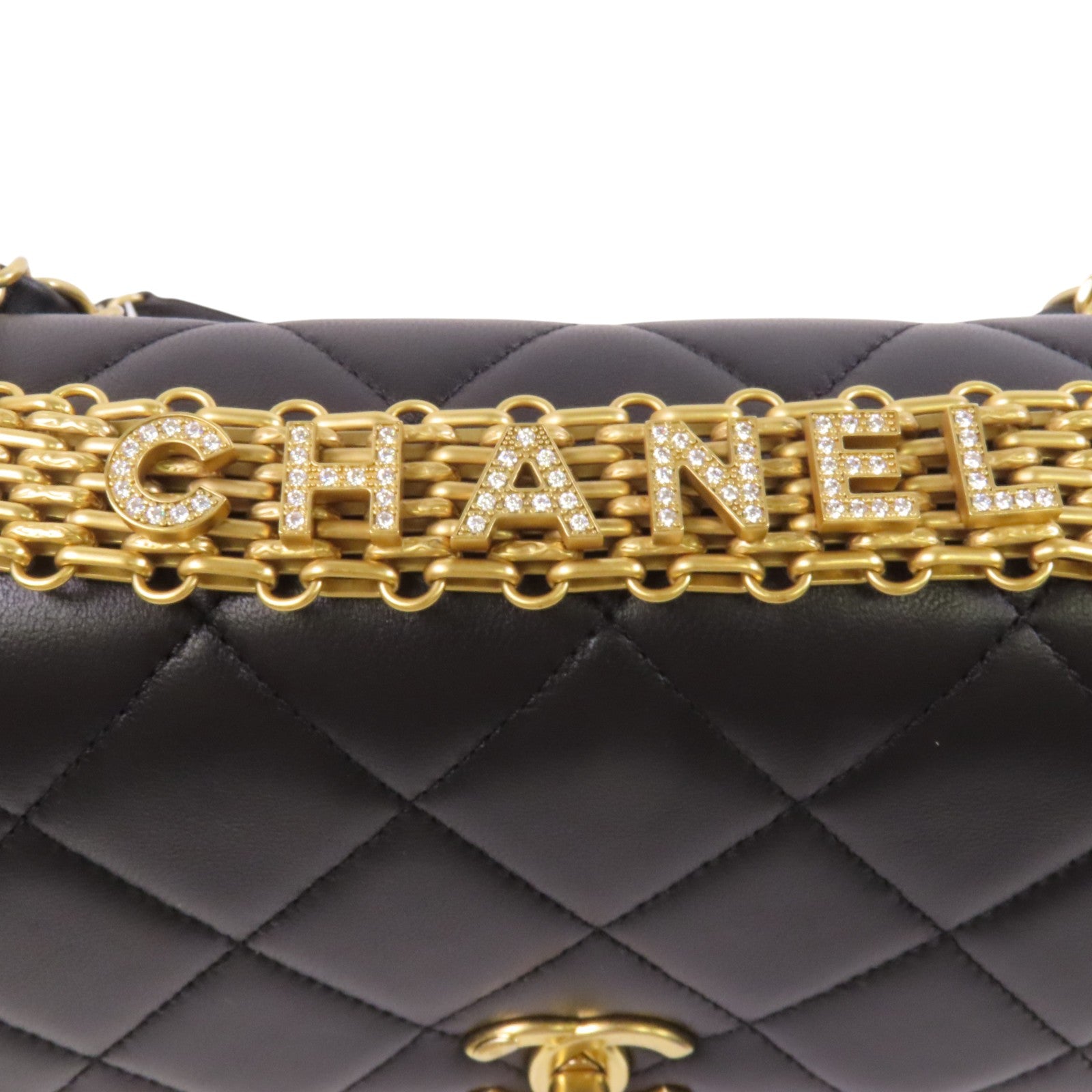 CHANEL 羊皮皮革Small Flap Bag金扣鏈帶手挽肩背兩用袋