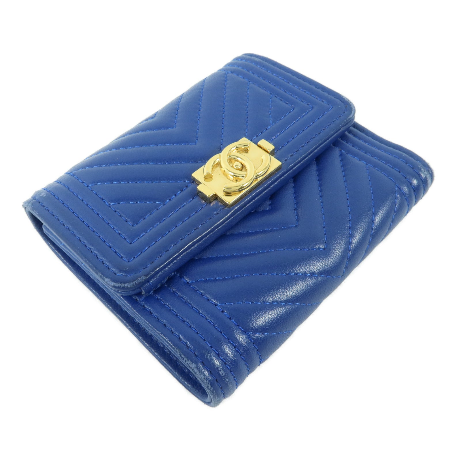 CHANEL 羊皮皮革Chanel Boy Wallet錢包
