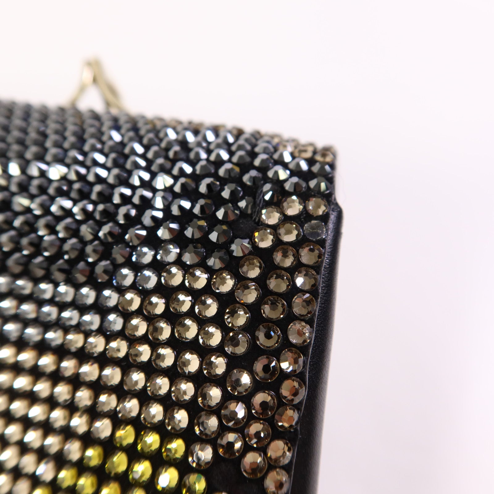 Valentino 牛皮皮革/水晶Shoulder Bag金扣鏈帶肩背袋