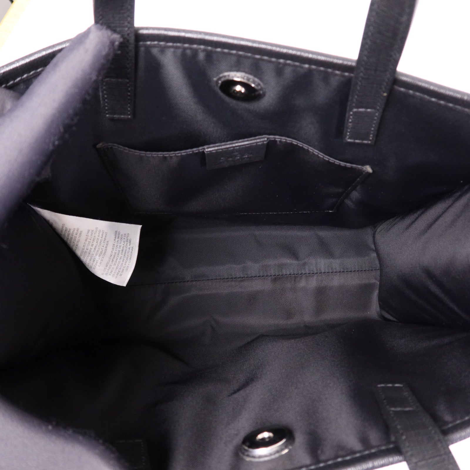GUCCI 【激減優惠】塗層帆布Tote Bag銀扣手挽袋