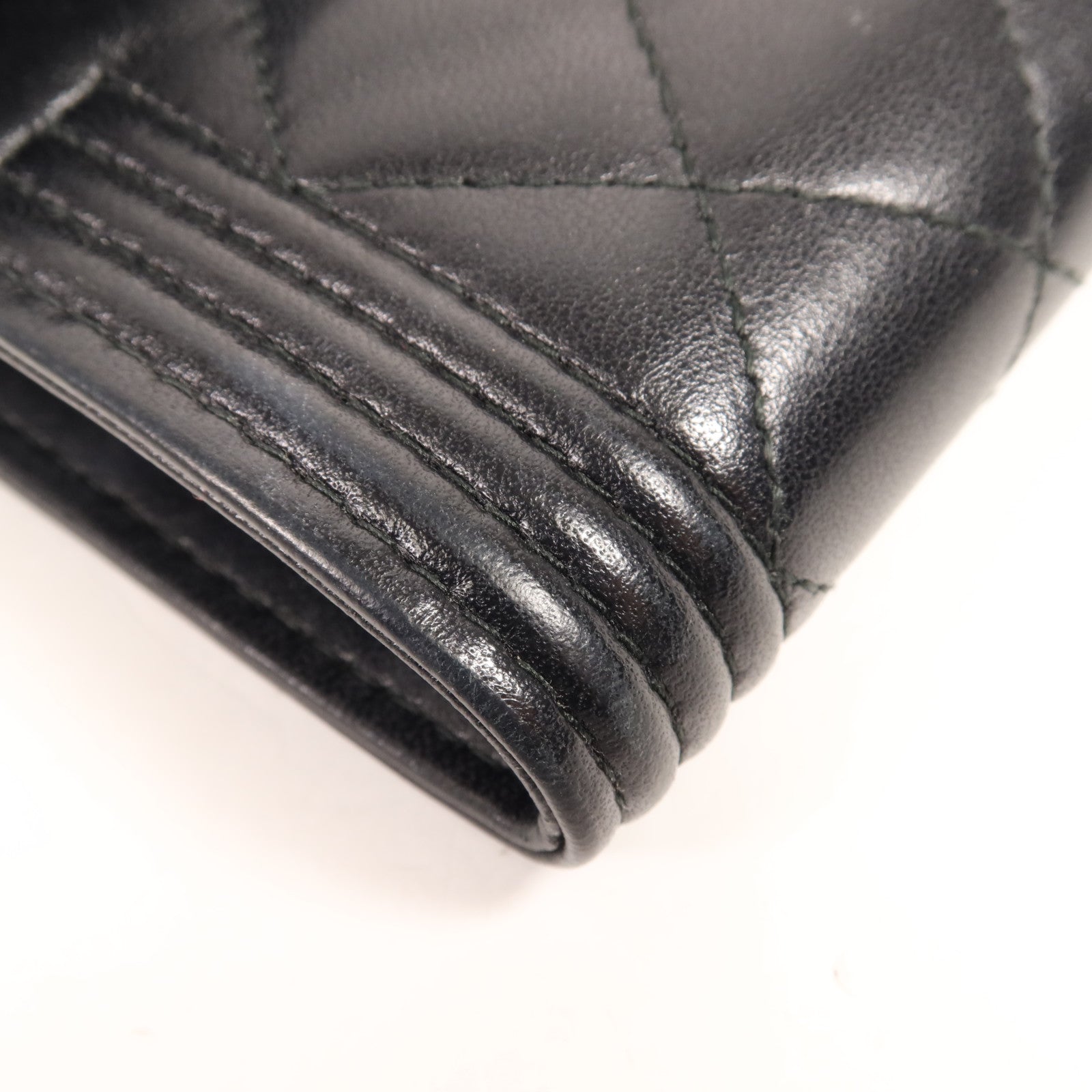 CHANEL 羊皮皮革Boy Wallet錢包