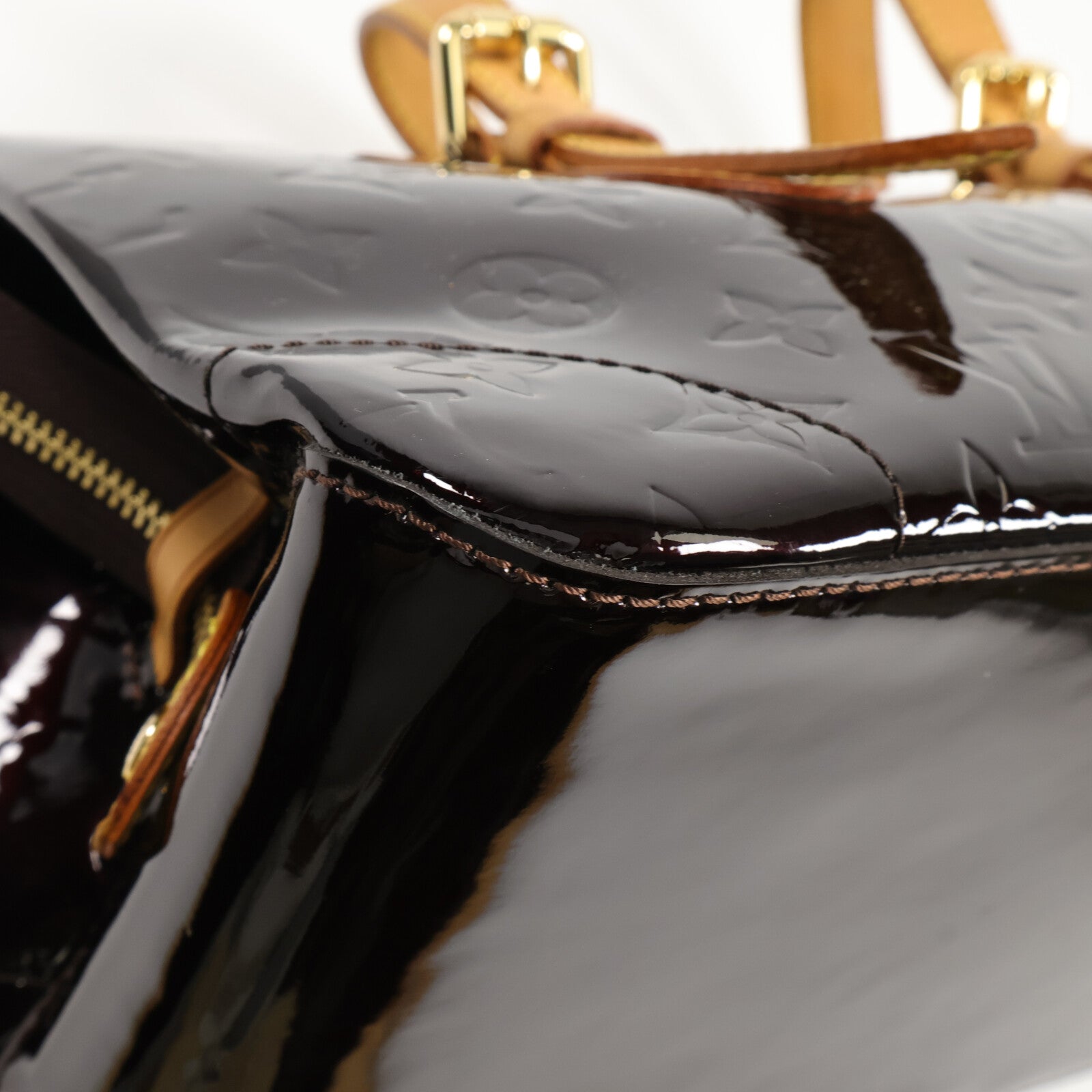 LOUIS VUITTON Monogram Vernis Rosewood Avenue金扣肩背袋