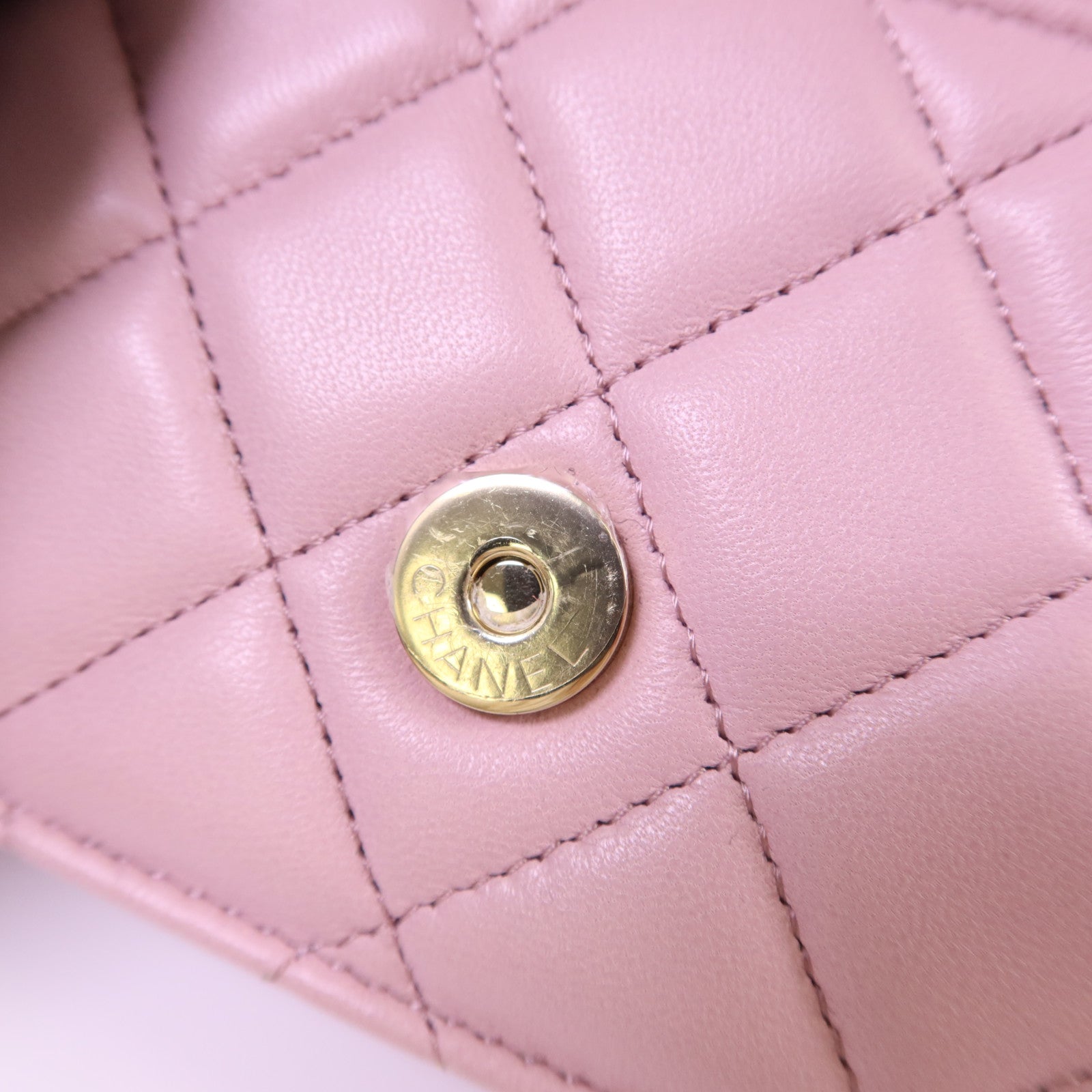 CHANEL 羊皮皮革Chain Shoulder Bag金扣手挽肩背兩用袋