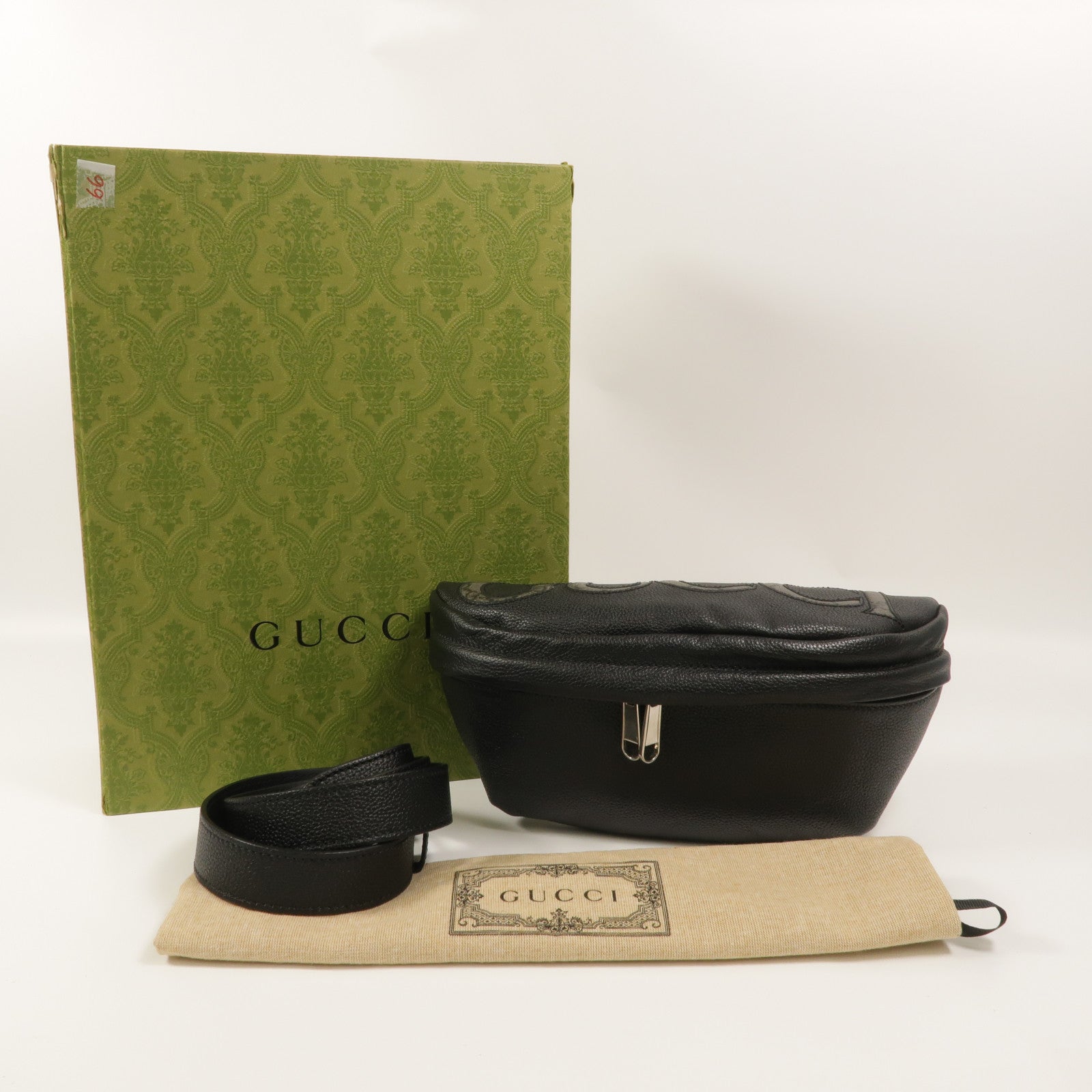 GUCCI 牛皮皮革Logo Belt Bag腰包