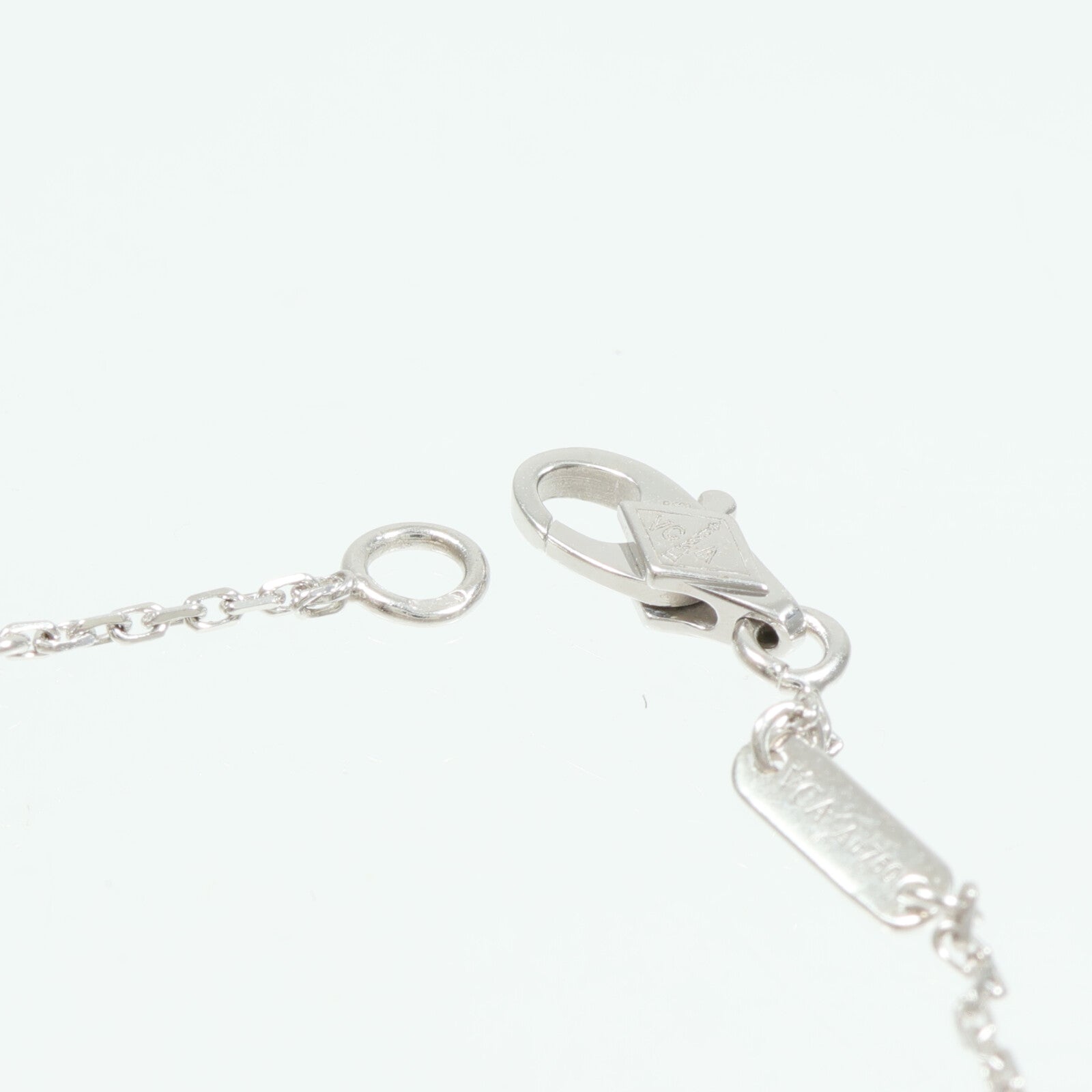 Van Cleef & Arpels 18K白金Sweet Alhambra Diamond鑽石手鏈